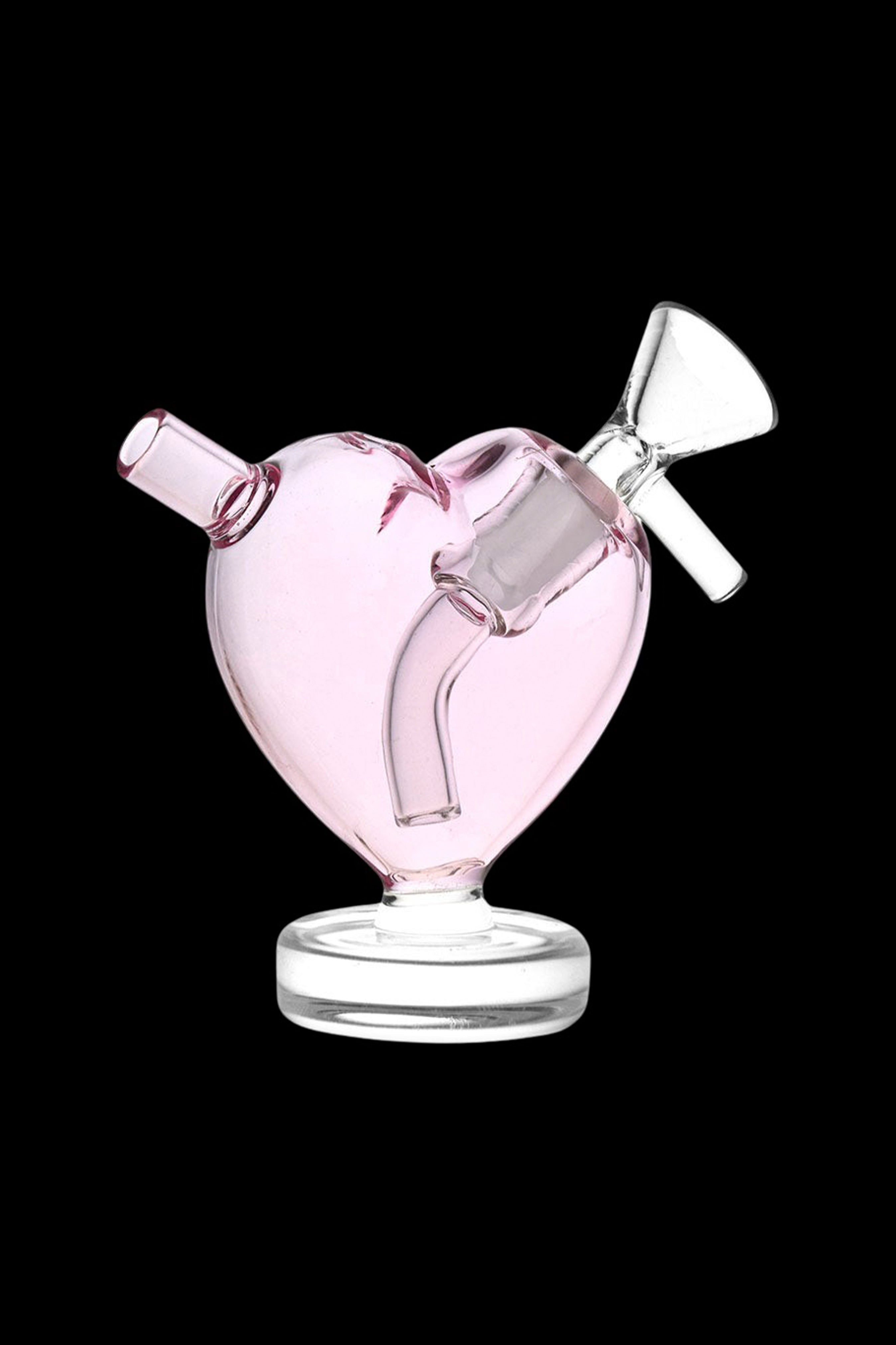 Heartfelt Glass Mini Bubbler