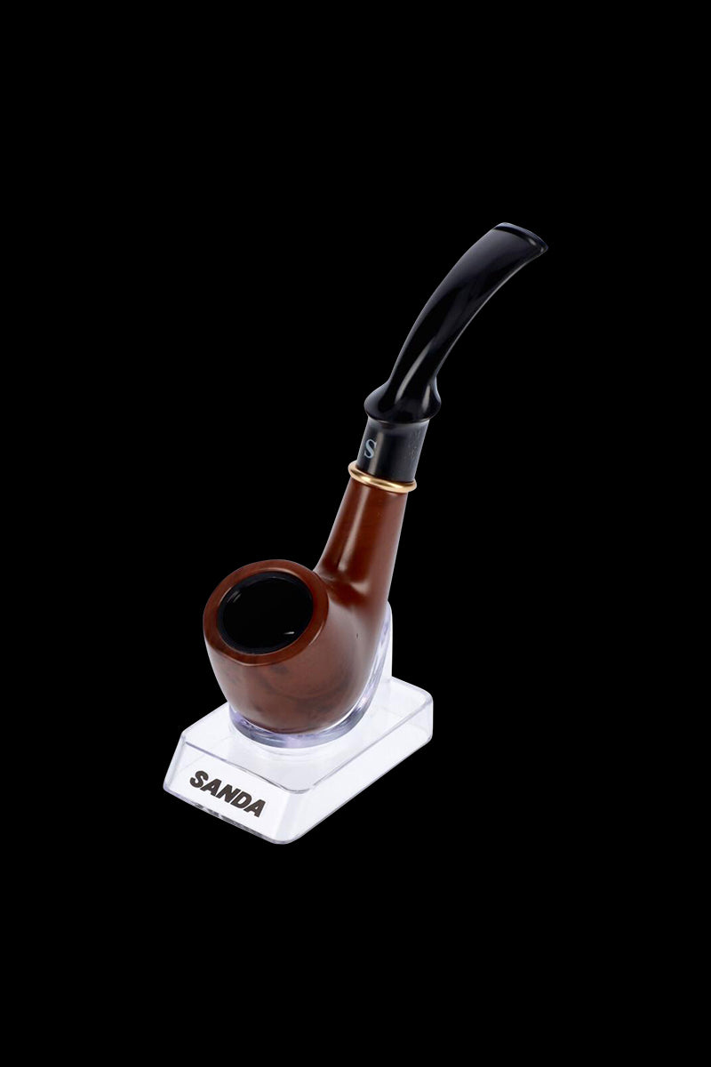 Elegant Classic Hand Pipe with Stand - A Classy Smoking Essential