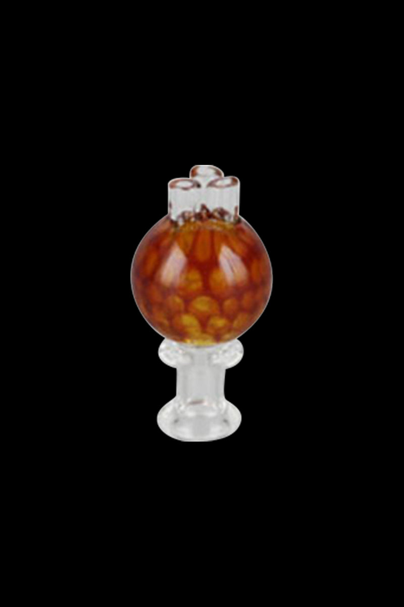 Colorful Honeycomb Triple Stem Bubble Carb Cap - Elevate Your Dabbing!