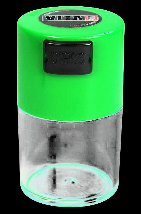 Vibrant VitaVac Clear Airtight Herb Storage Container