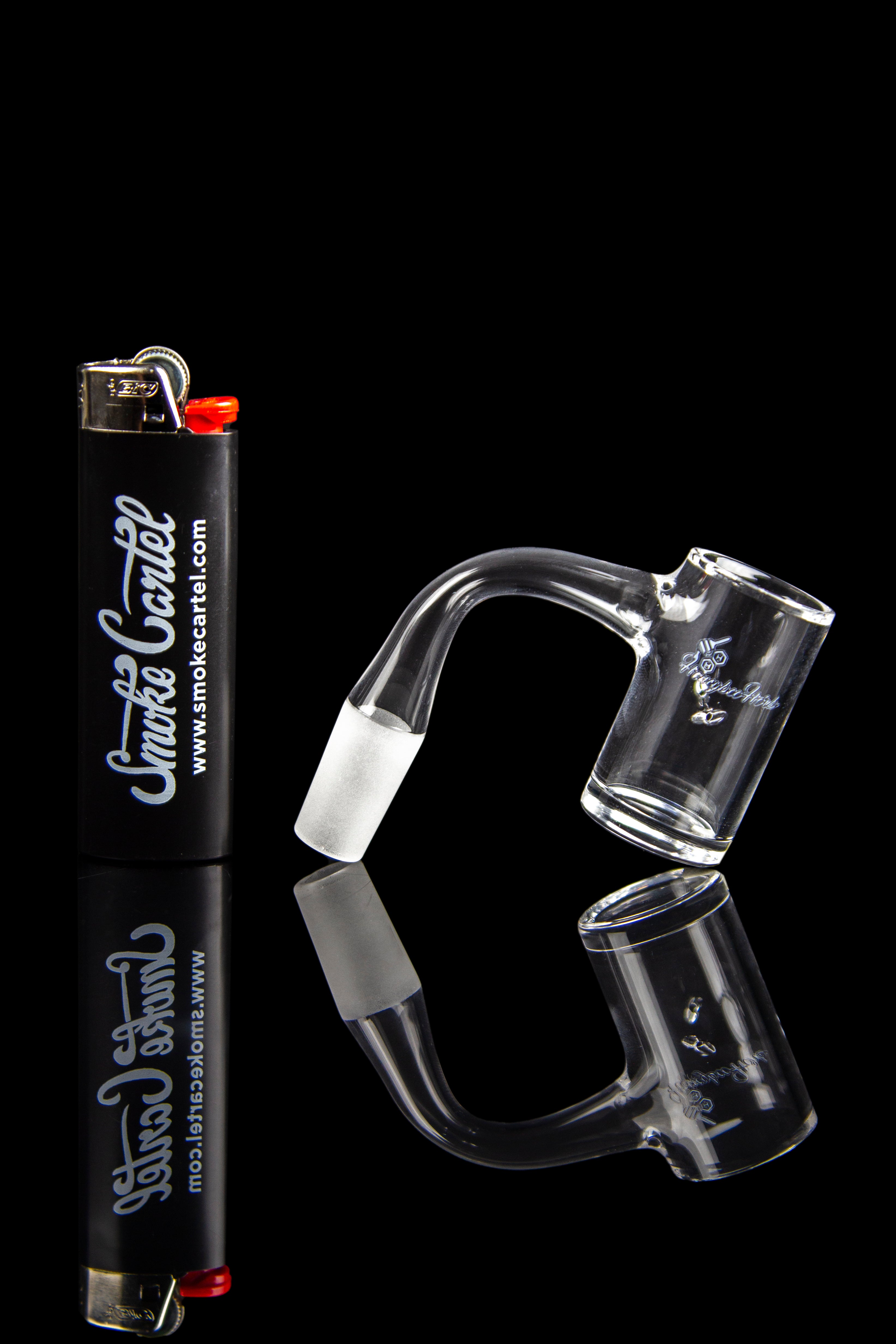 Honeybee Herb Whirlwind Quartz Banger - Sleek Black Line