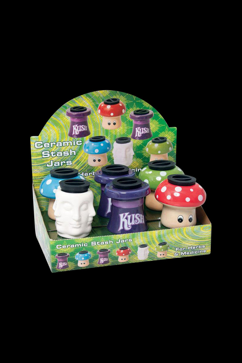 Ceramic Stash It! Storage Jars - Bulk 6-Pack: A Must-Have for Herb Lovers!