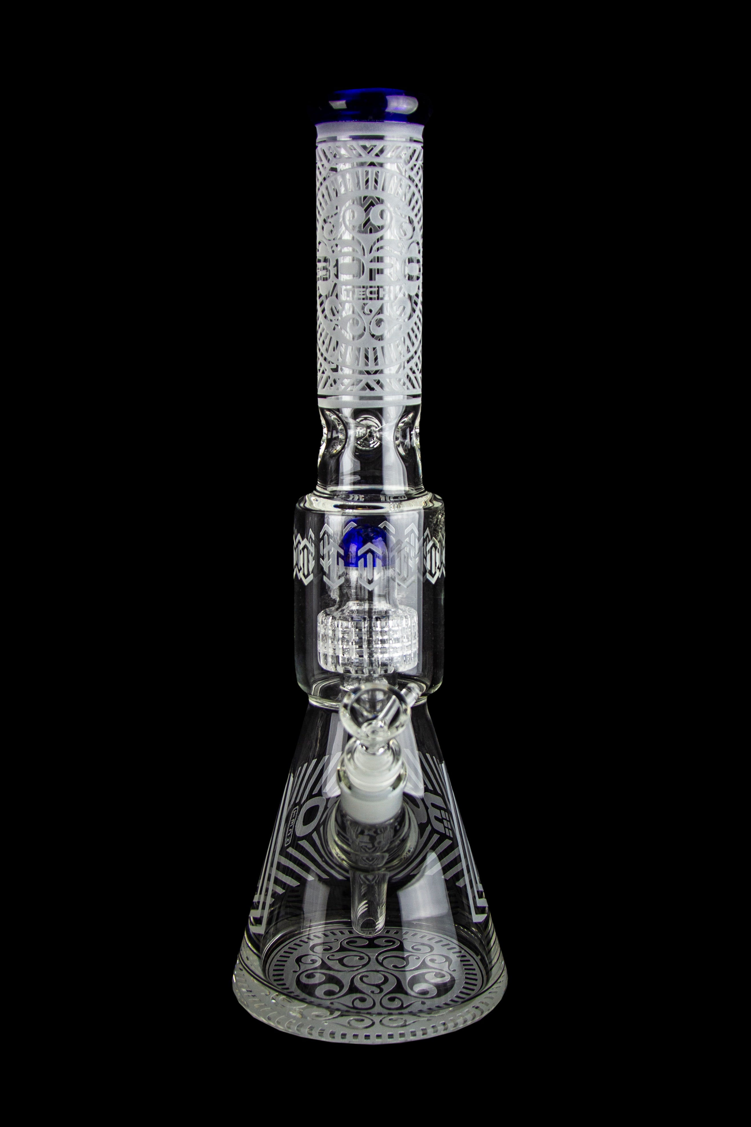 BoroTech's Stunning Sandblasted Matrix Perc Beaker Bong
