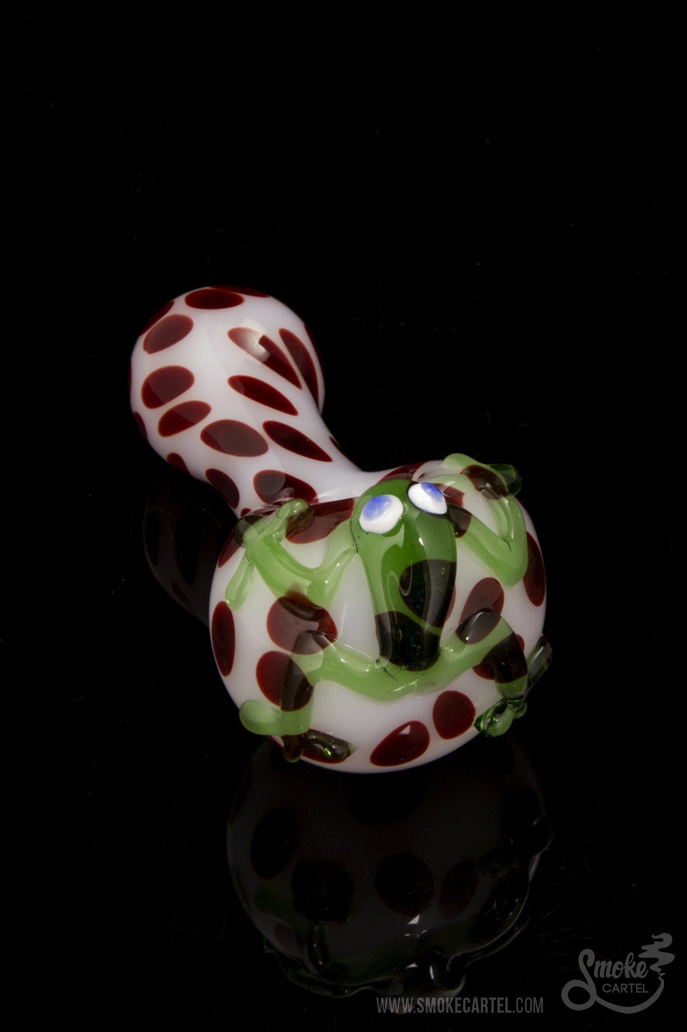 LA Pipes Exquisite Spotted Poison Frog Spoon Pipe
