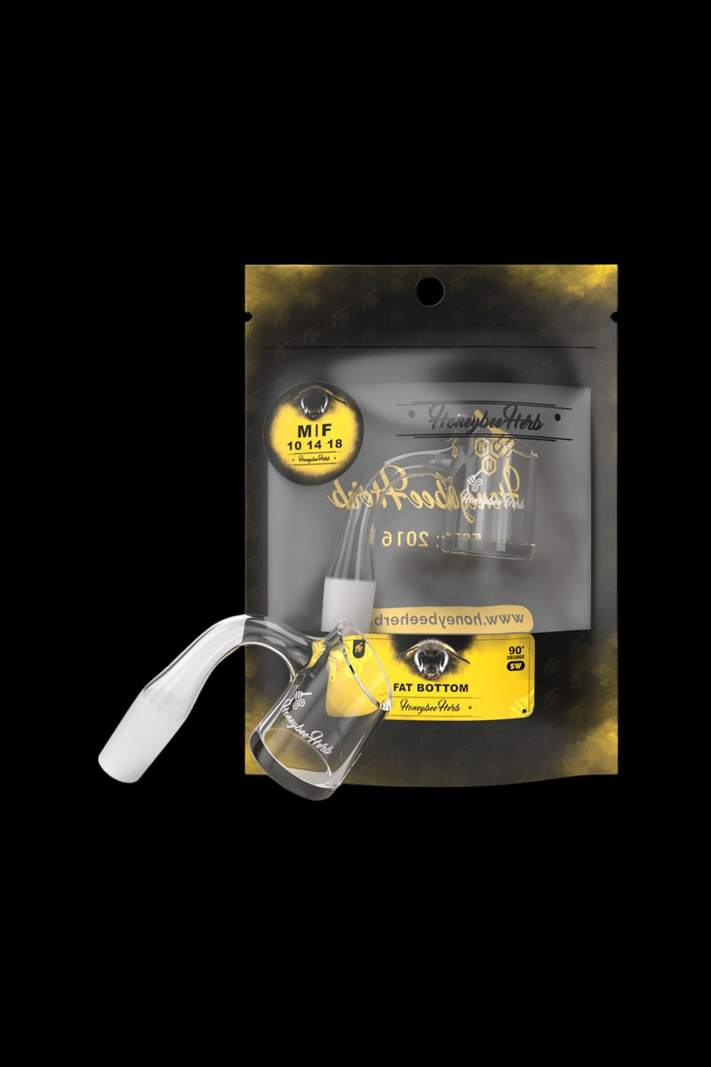 Honeybee Herb Fat Bottom Quartz Banger - Black Line: The Ultimate Dab Rig Accessory