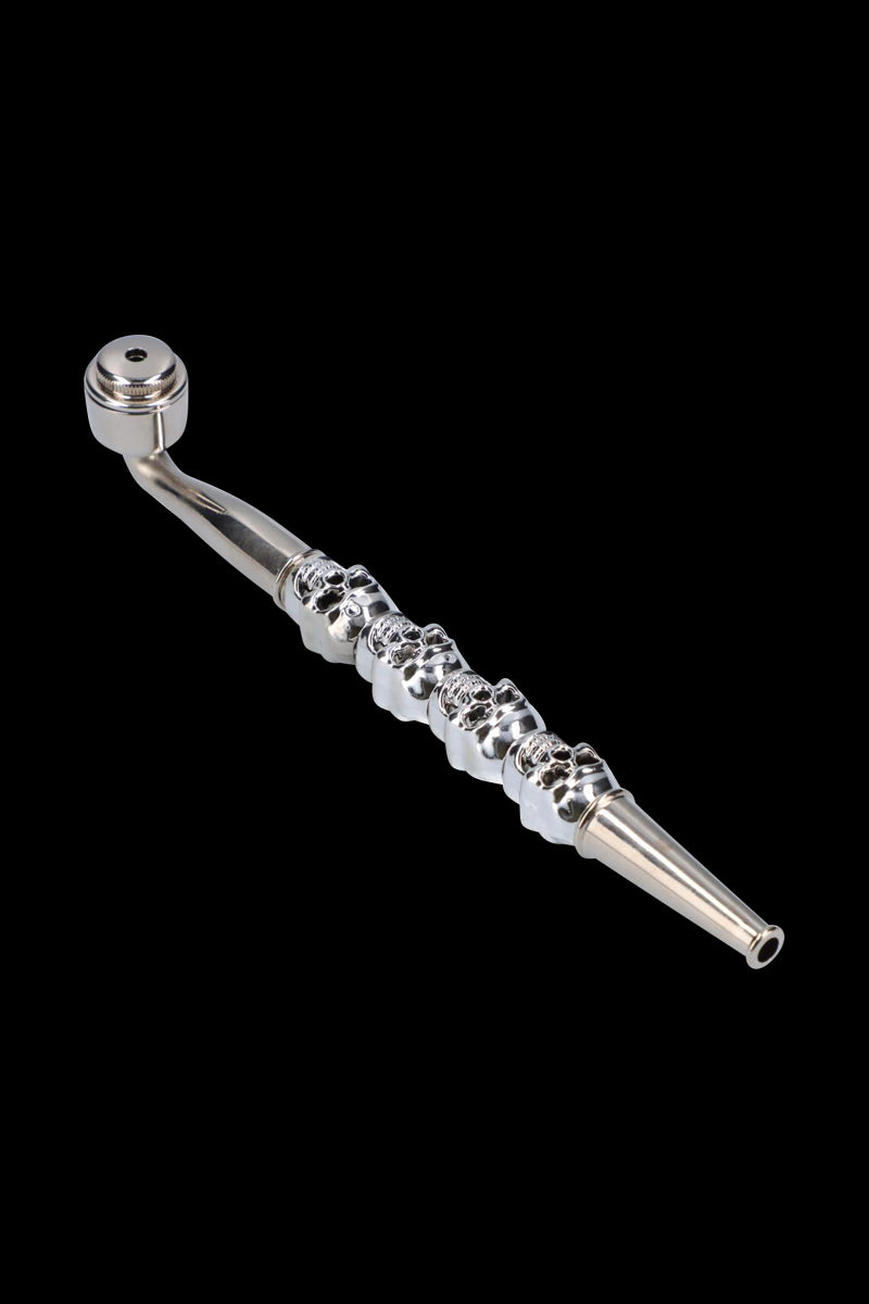 Cool 6.5-Inch Metal Hand Pipe with Skull Stem