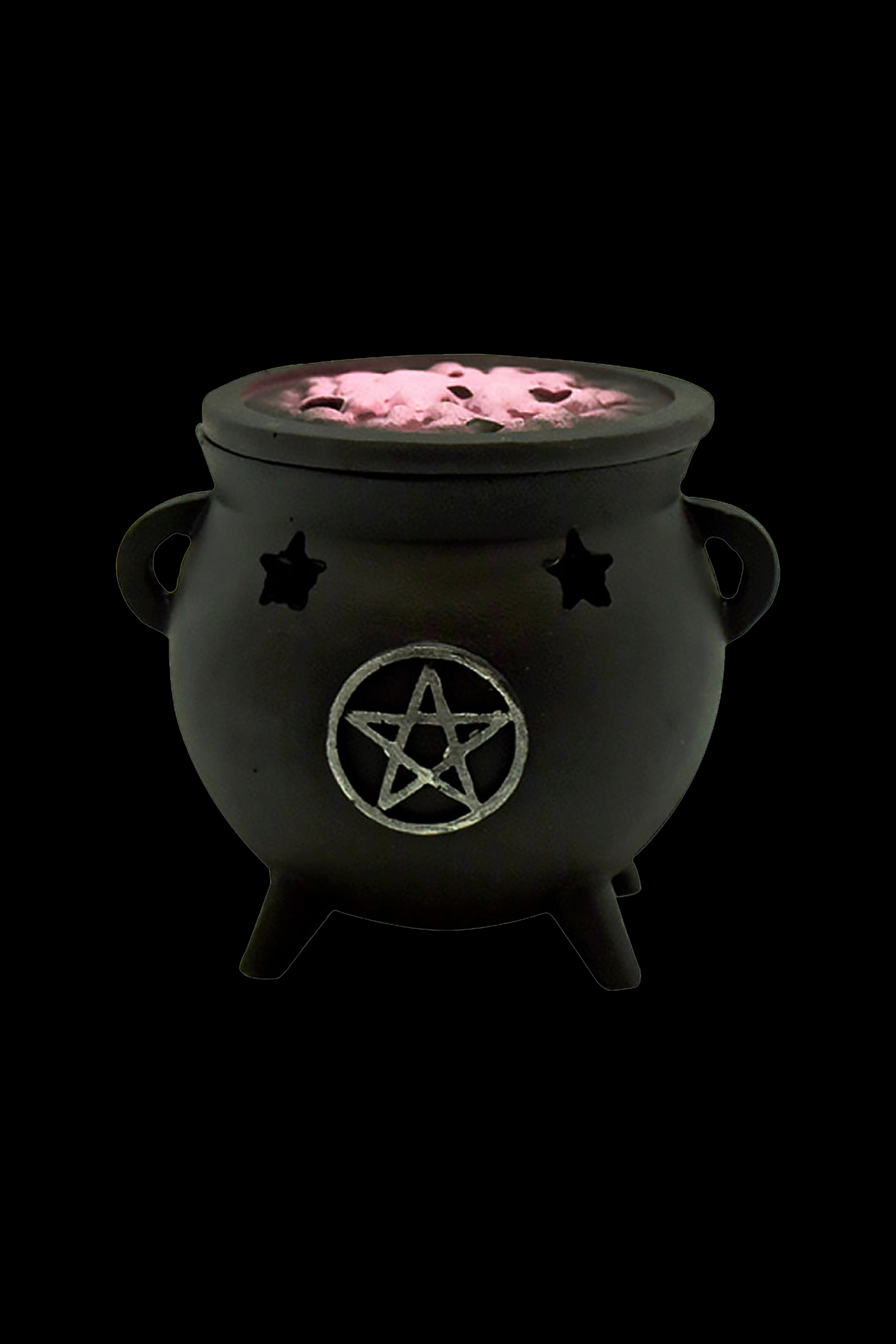 Enchanting Pentagram Cauldron Incense Burner