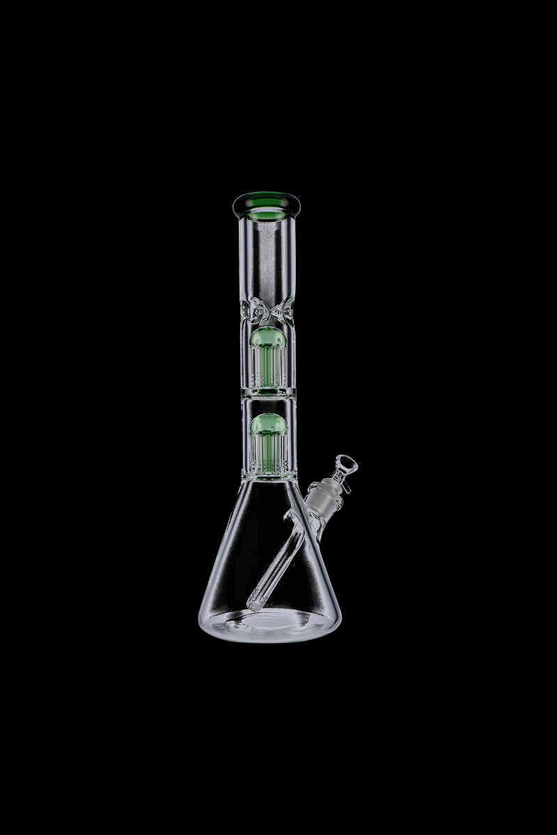 Stunning Beaker Base Glass Ice Bong with Double Tree Perc