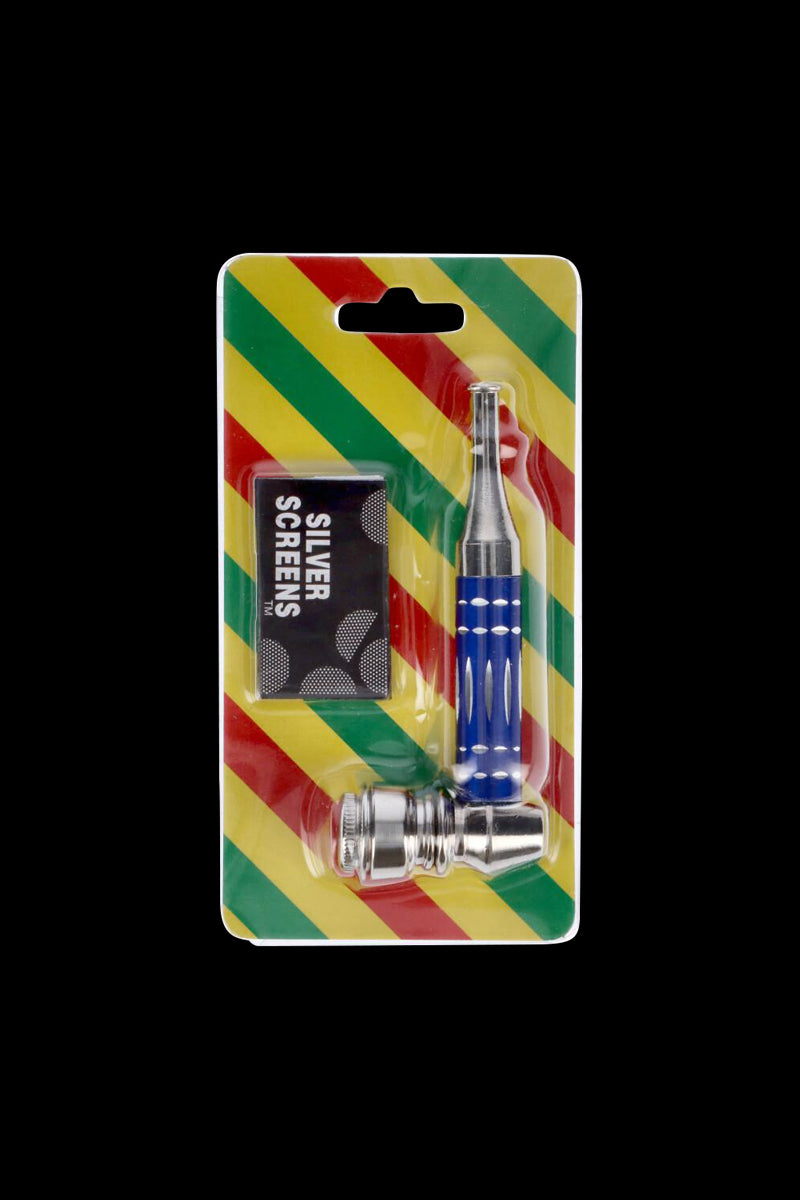 Gorgeous Colored Stem Metal Hand Pipe