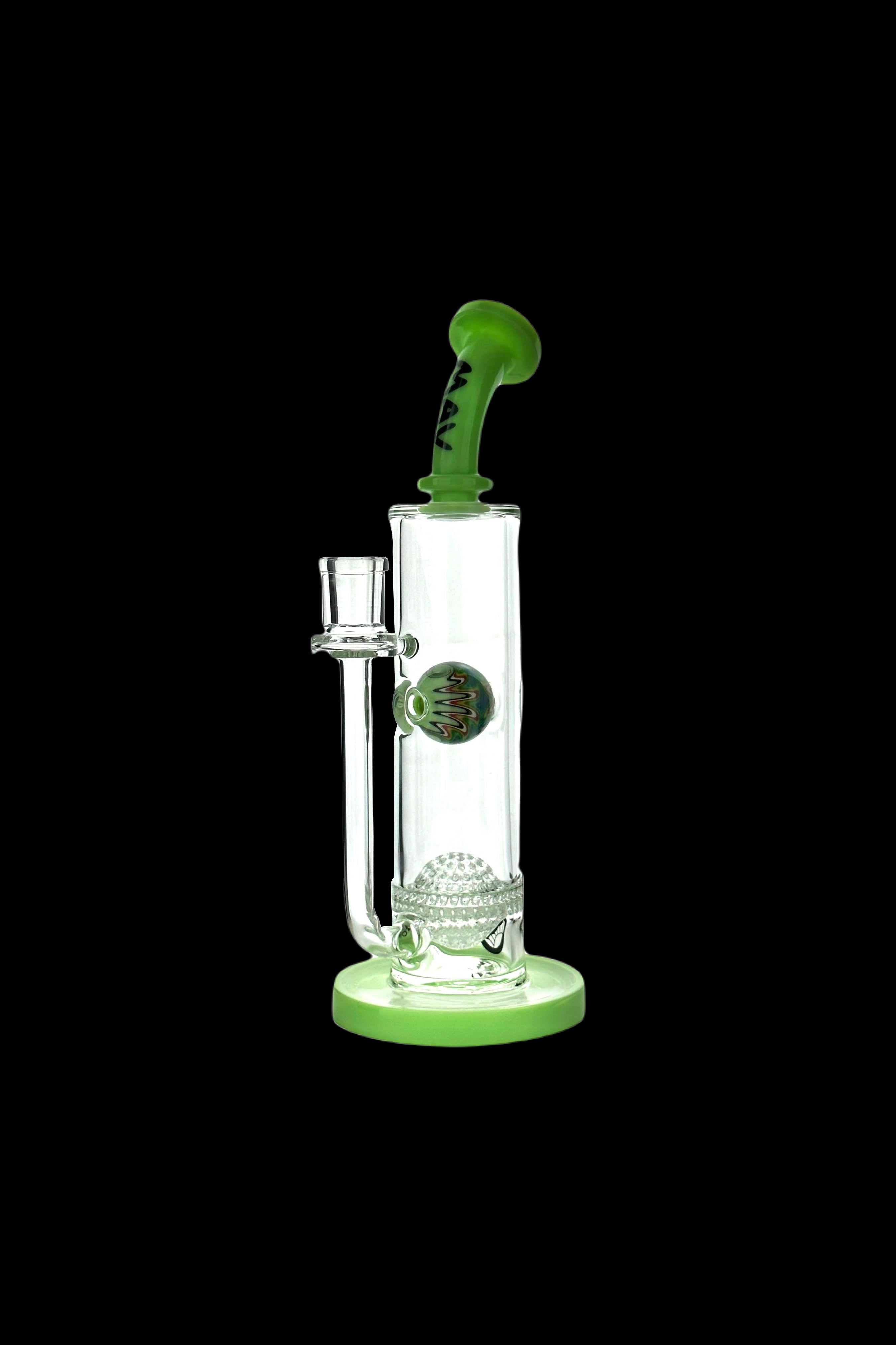 MAV Glass Eureka Honeyball Bent Neck Water Pipe - The Ultimate Smoking Experience