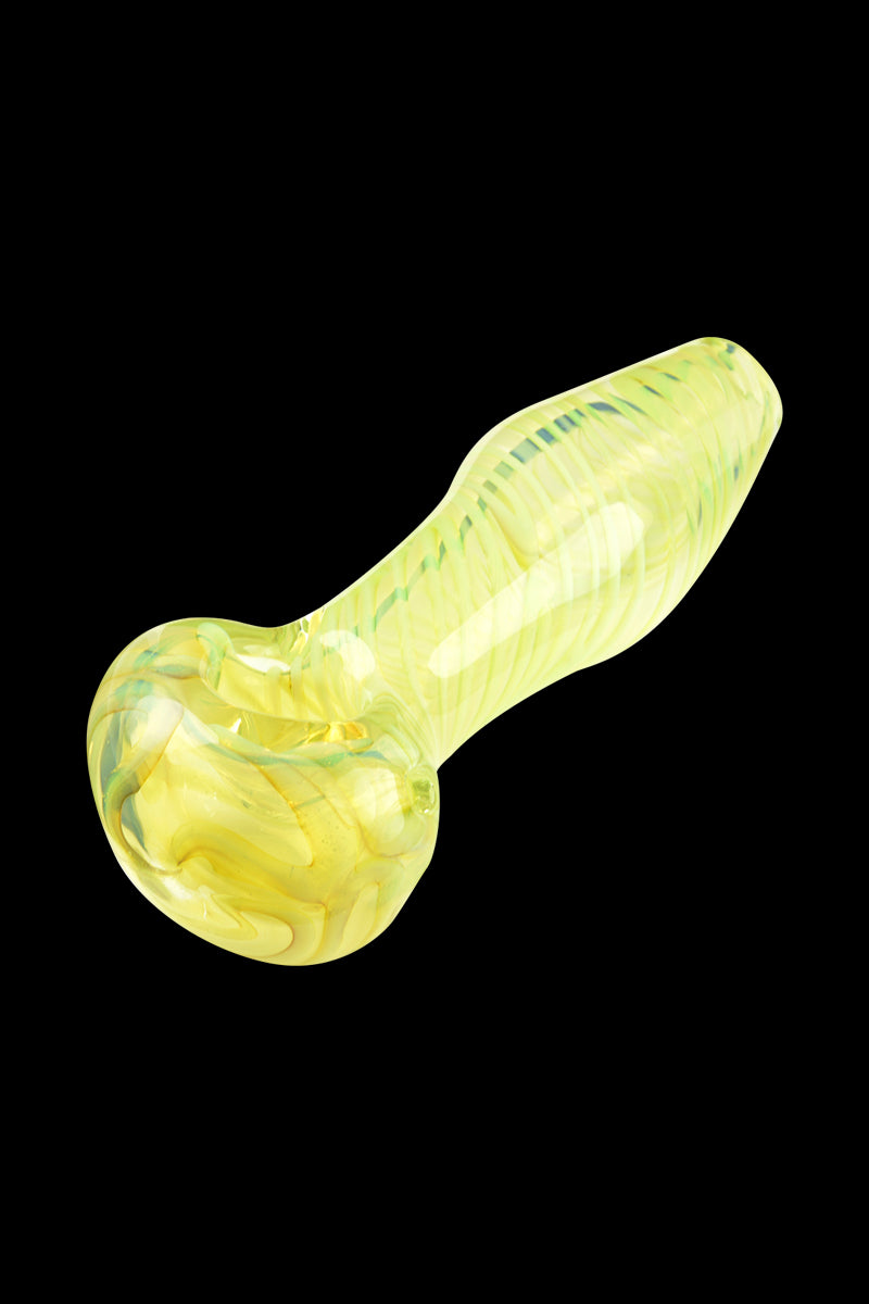 Glassheads Magical Color - Changing Green Slyme Inside - Out Spoon Pipe