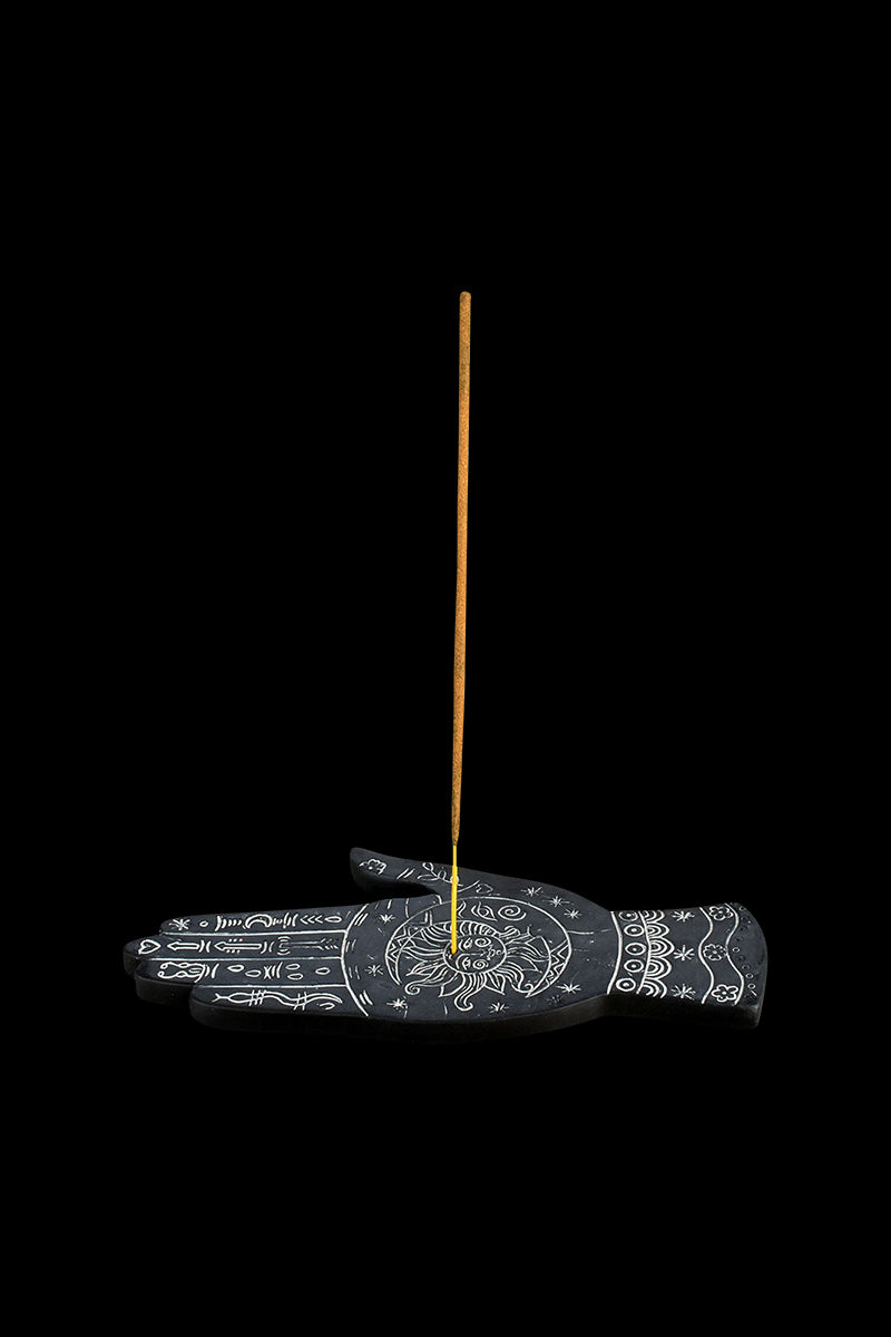 Enchanting Black Palmistry Polyresin Incense Burner