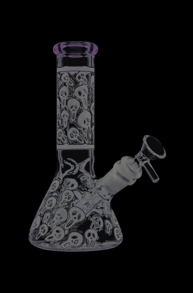Stunning Ghost Face Mini Beaker Ice Bong