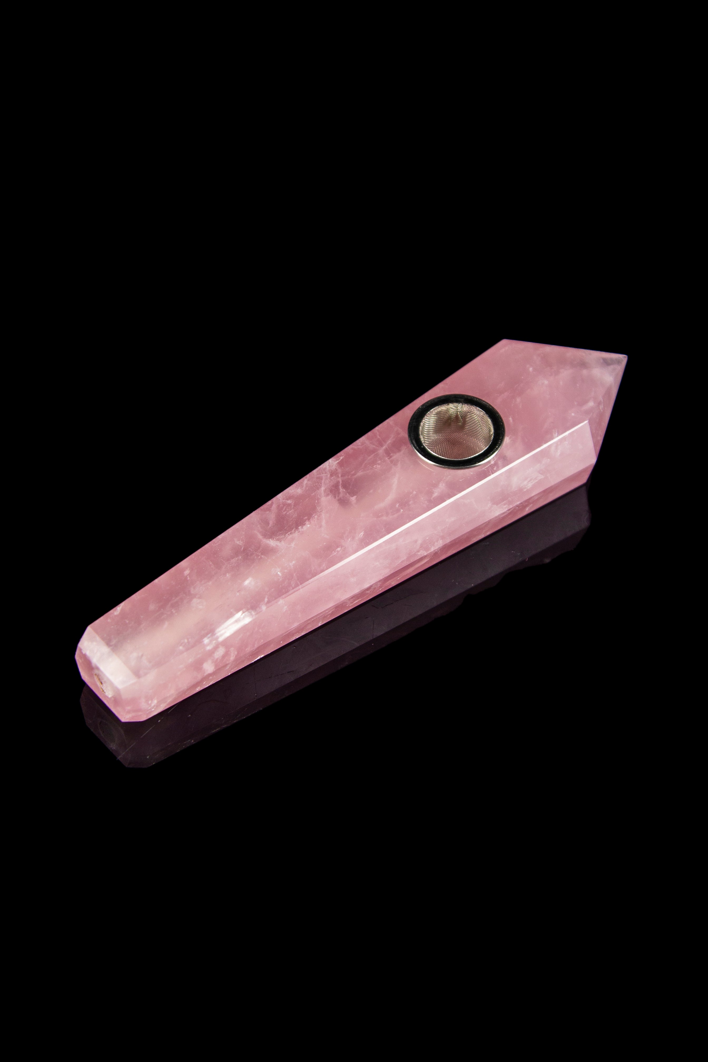 Blunt Babe Trays Rose Quartz Gemstone Hand Pipe - A Stunning Smoking Companion