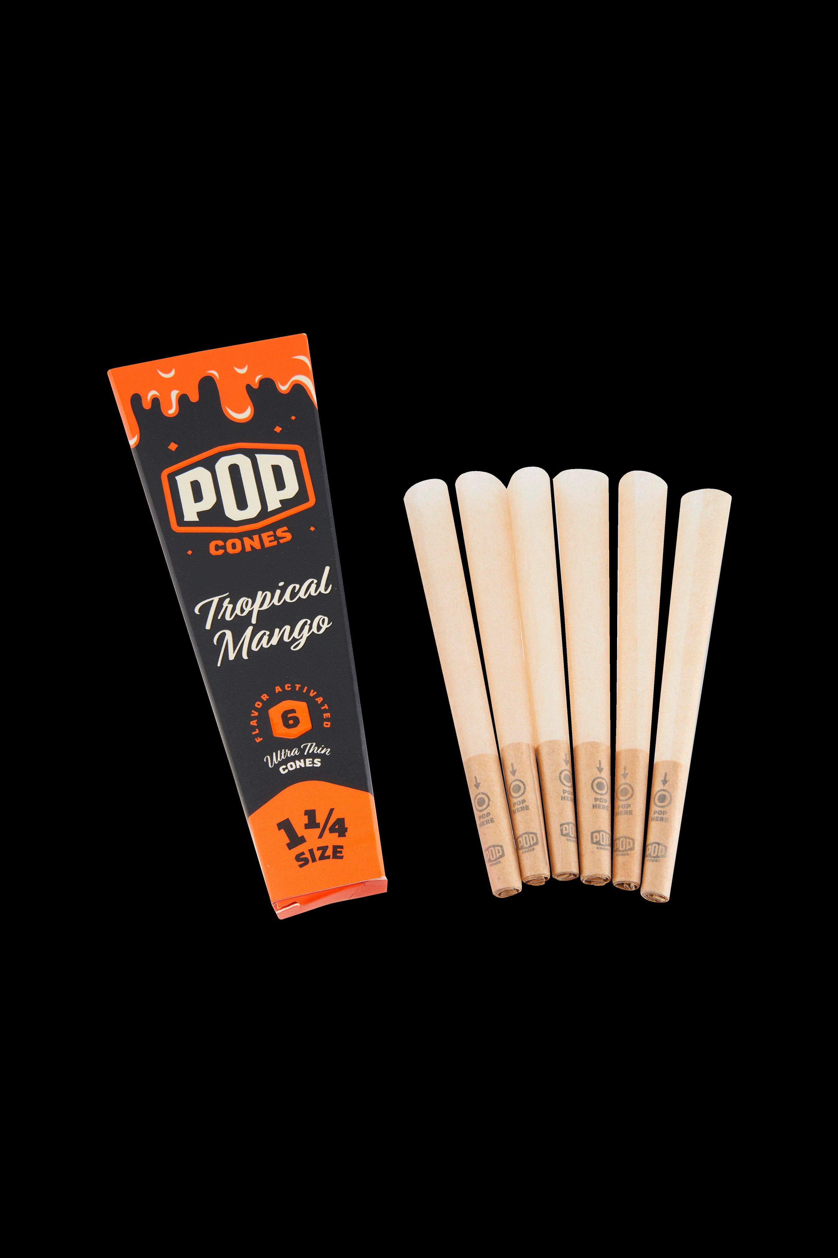 Pop Cones King and 1 Size Pre-Rolled Cones with Flavor Tip - 8-Pack Mixed Flavors