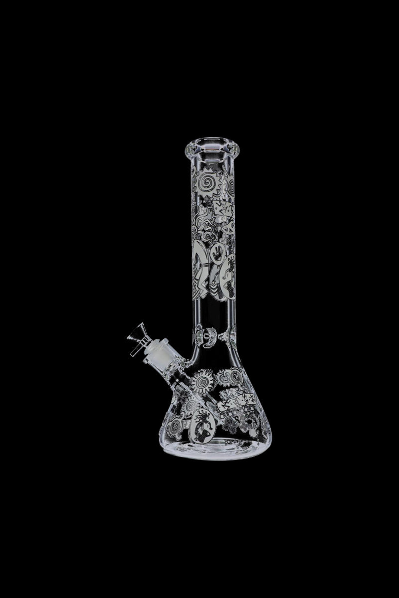Stunning Tribal Drummer Print Glass Beaker Ice Bong