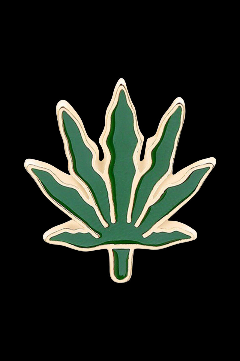 Cool Hemp Leaf Enamel Pin - Show Your Love for Cannabis!