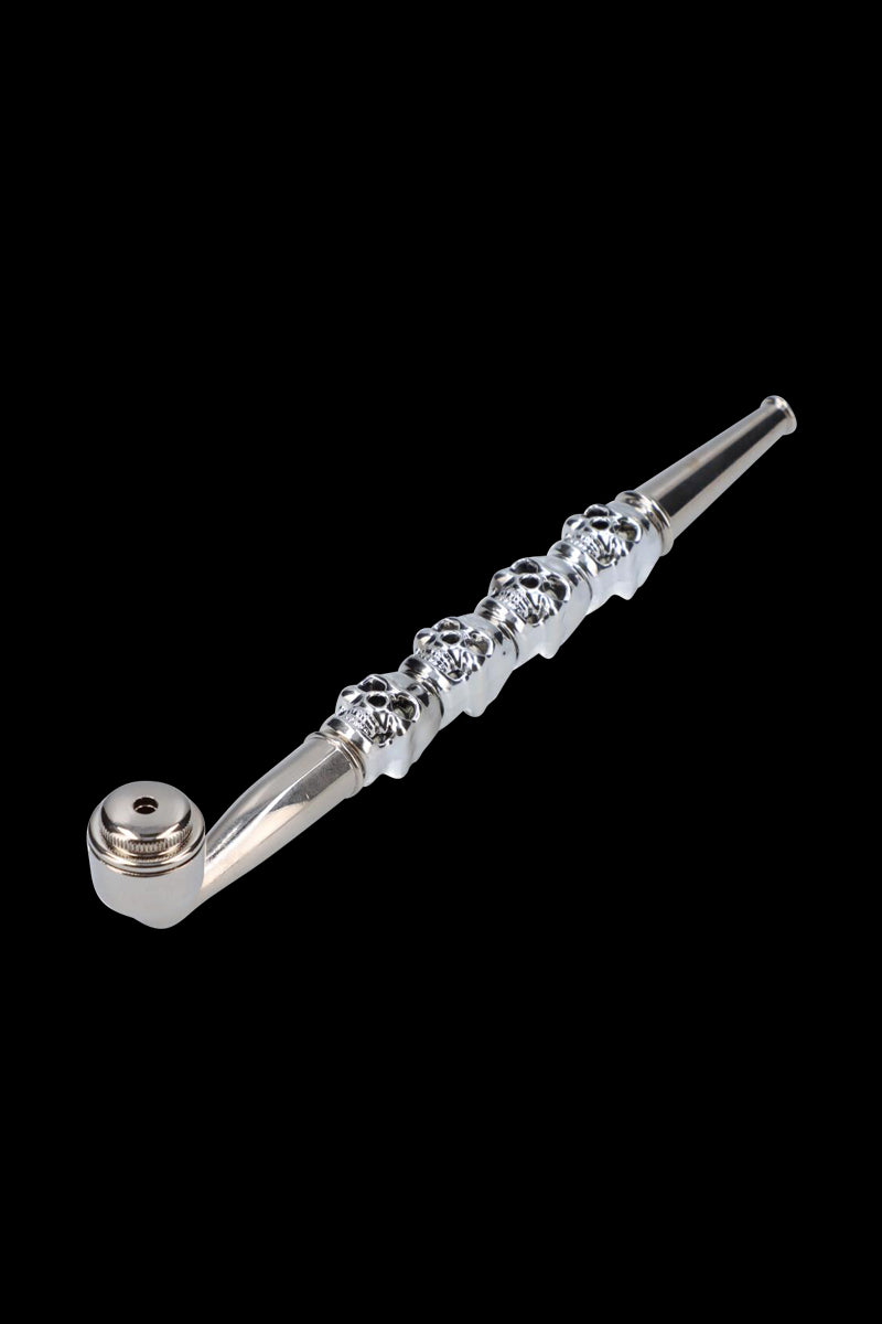 Cool 6.5-Inch Metal Hand Pipe with Skull Stem