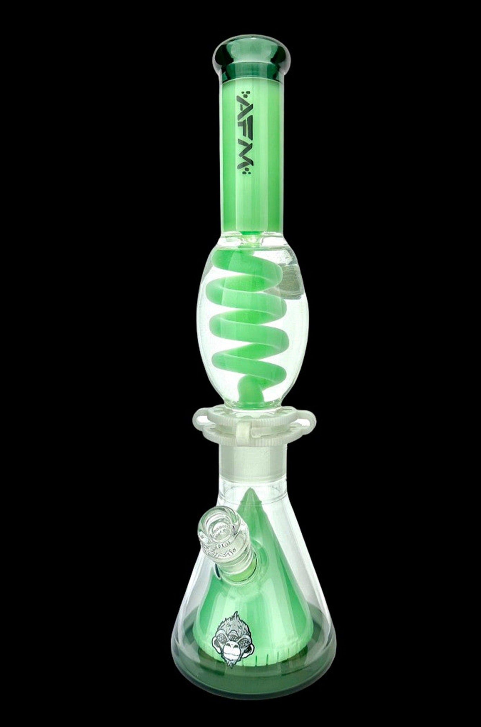 AFM Glass 16-Inch UFO Pyramid Freezable Coil Beaker Bong - A Stunning Smoking Companion