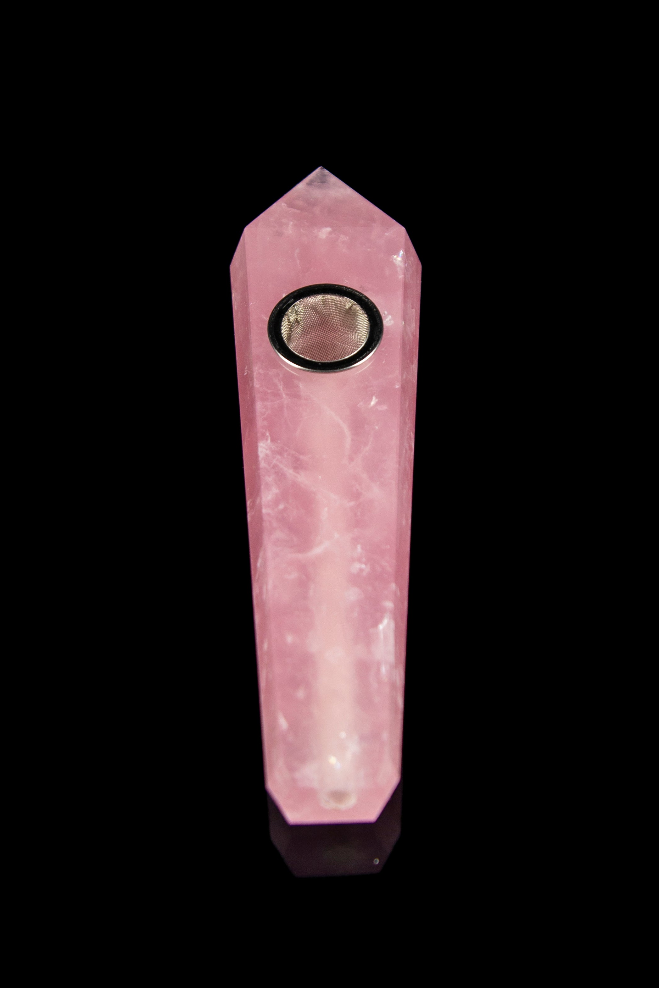 Blunt Babe Trays Rose Quartz Gemstone Hand Pipe - A Stunning Smoking Companion