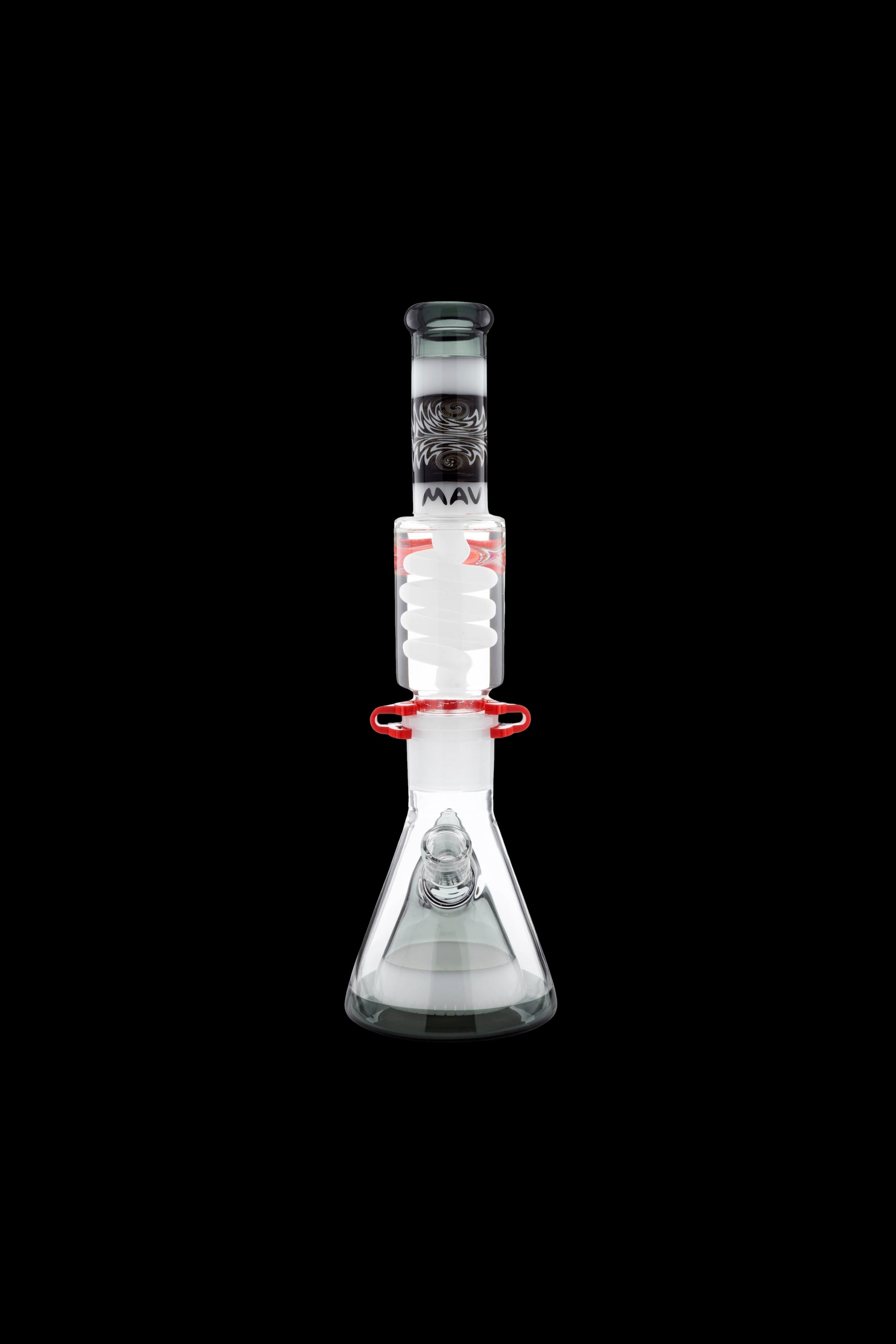 MAV Glass Reversal Wig Wag Slitted Pyramid Beaker: Freezable Coil Smoking System