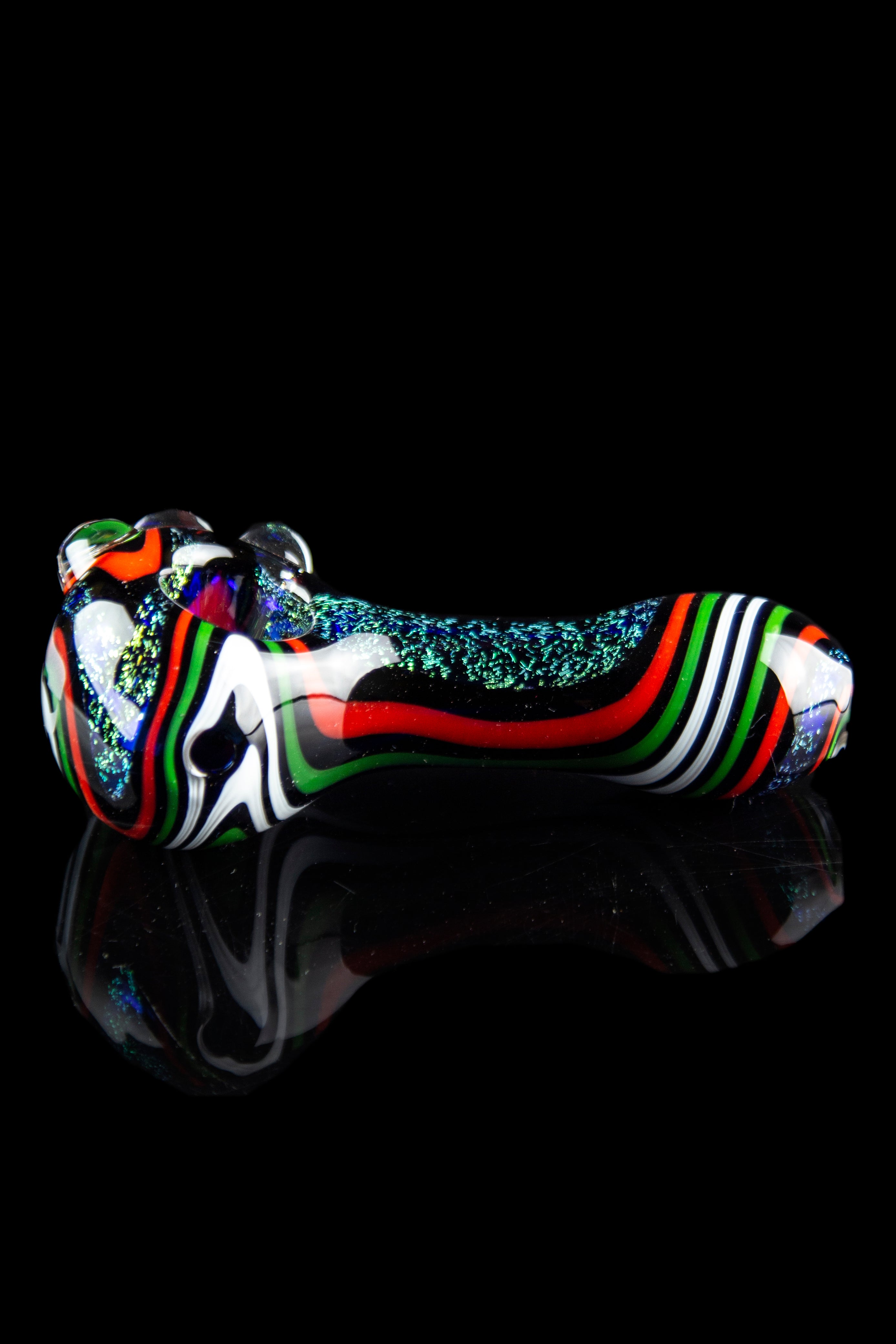 Pulsar Outer Space Dichro Swirl Spoon Pipe - A Cosmic Delight
