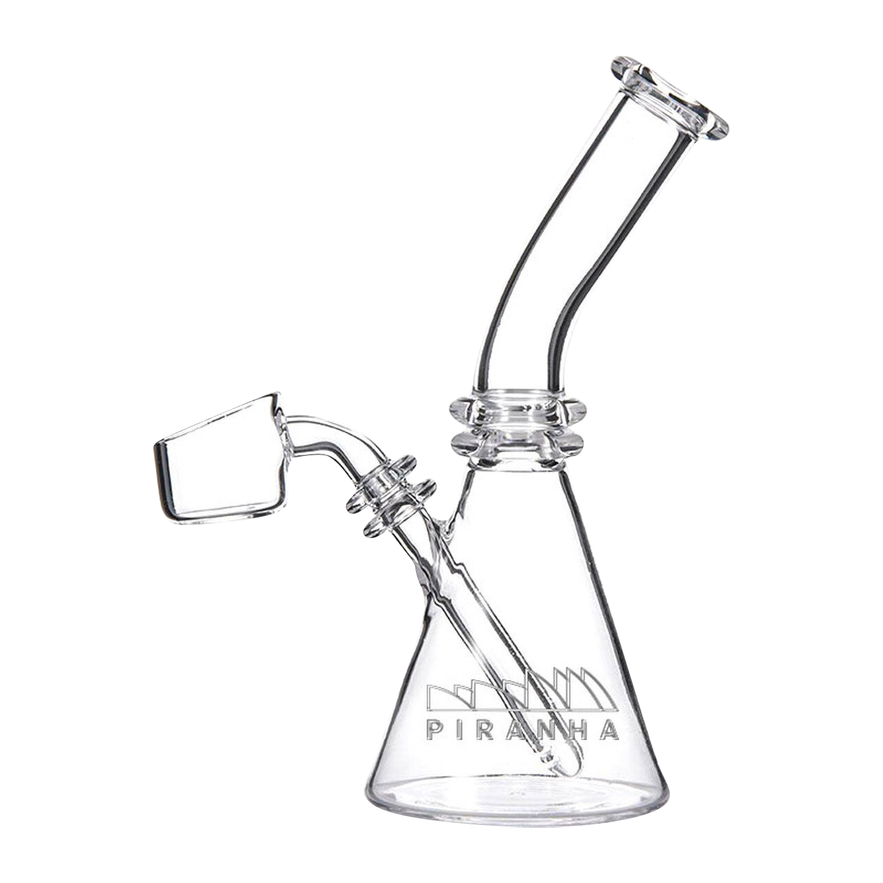 Piranha Quartz Beaker Dab Rig with Banger Nail