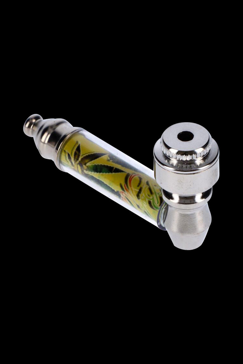 Indestructible Rasta-Themed Metal Hand Pipe