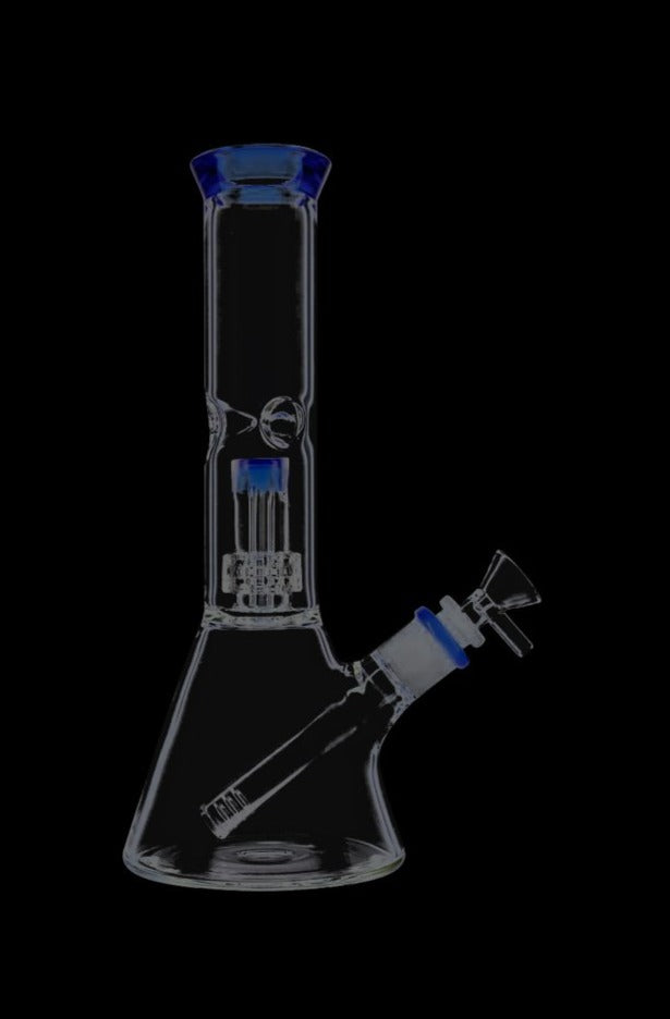 Stunning Glass Beaker Ice Bong with Drum Percolator - Party Essential!