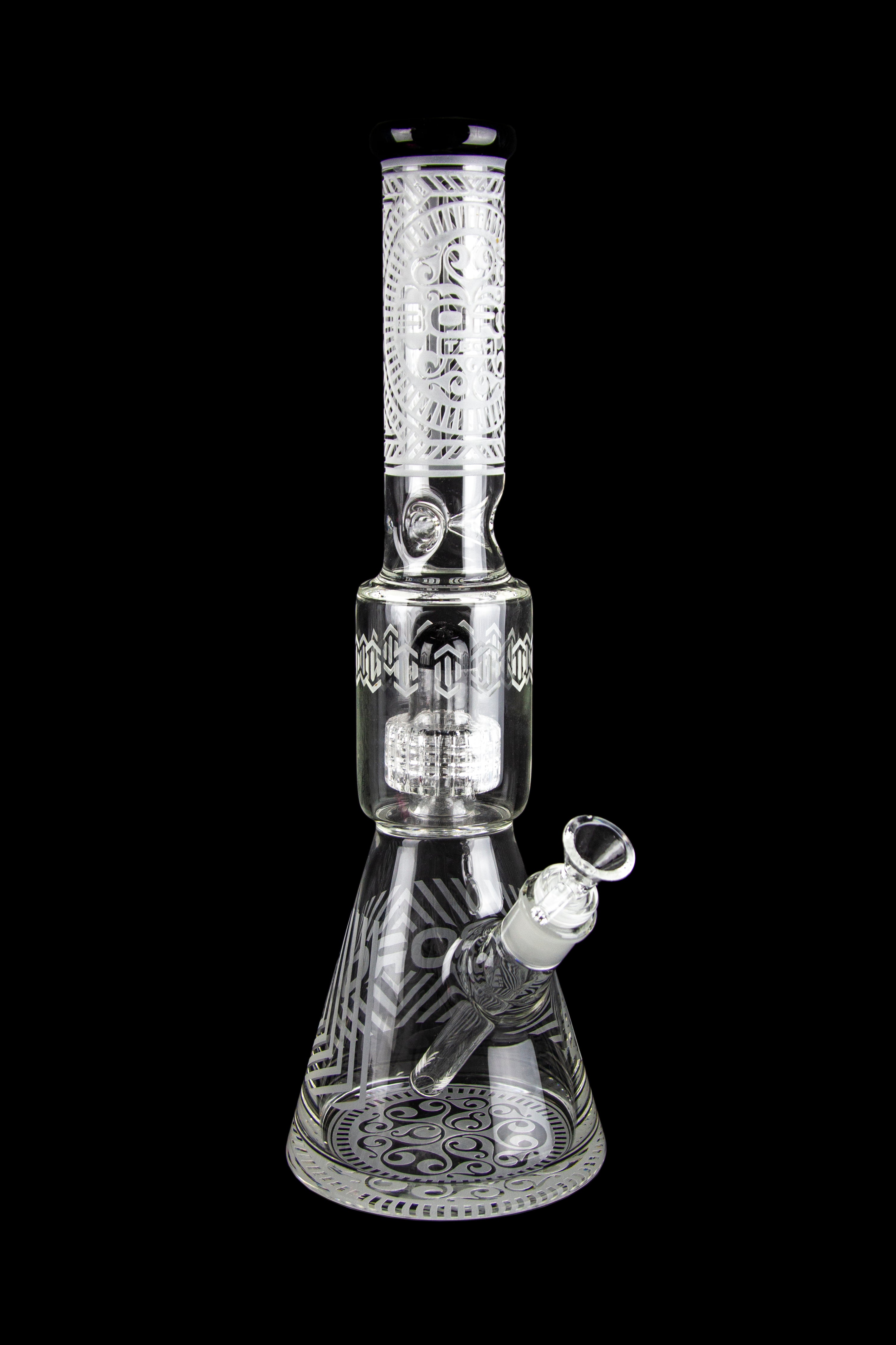 BoroTech's Stunning Sandblasted Matrix Perc Beaker Bong