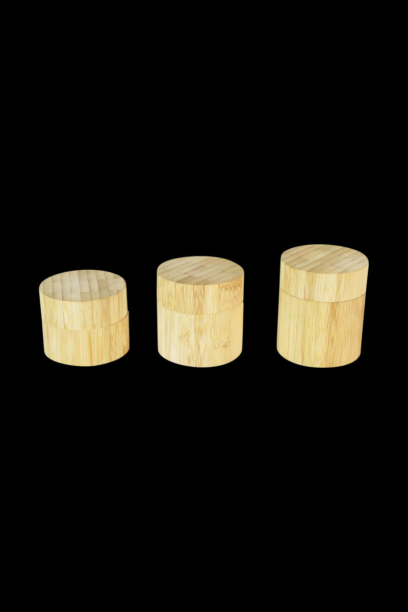 Exquisite Bamboo-Encased Childproof Glass Storage Jars