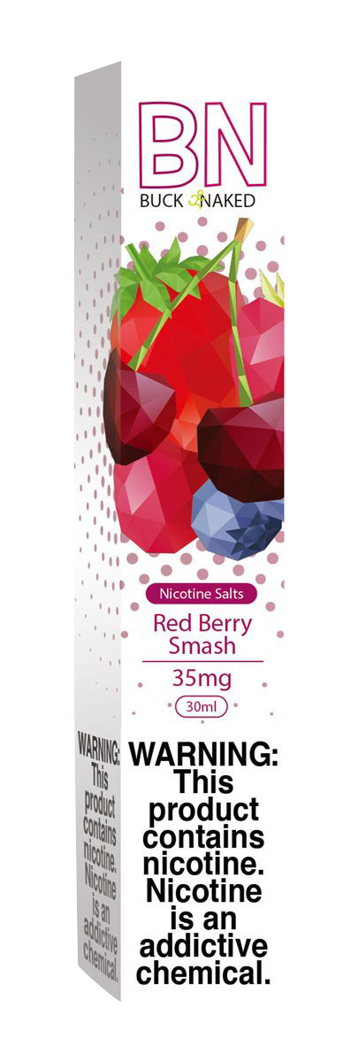Buck Naked Red Berry Smash Nic Salt E-Liquid - A Juicy Delight