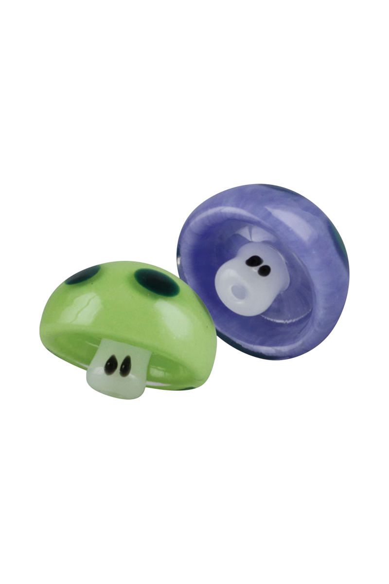 Playful Mushroom Fungi Glass Carb Cap - Elevate Your Dabbing!