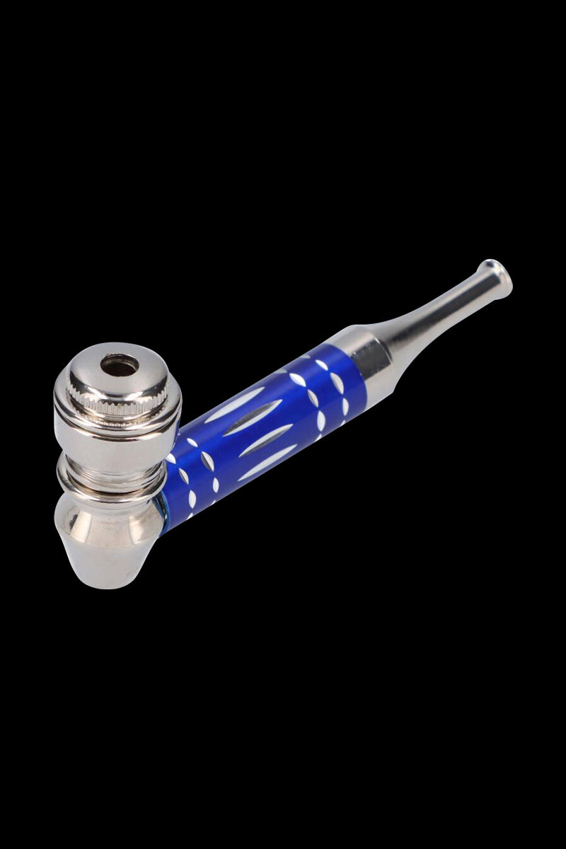 Gorgeous Colored Stem Metal Hand Pipe