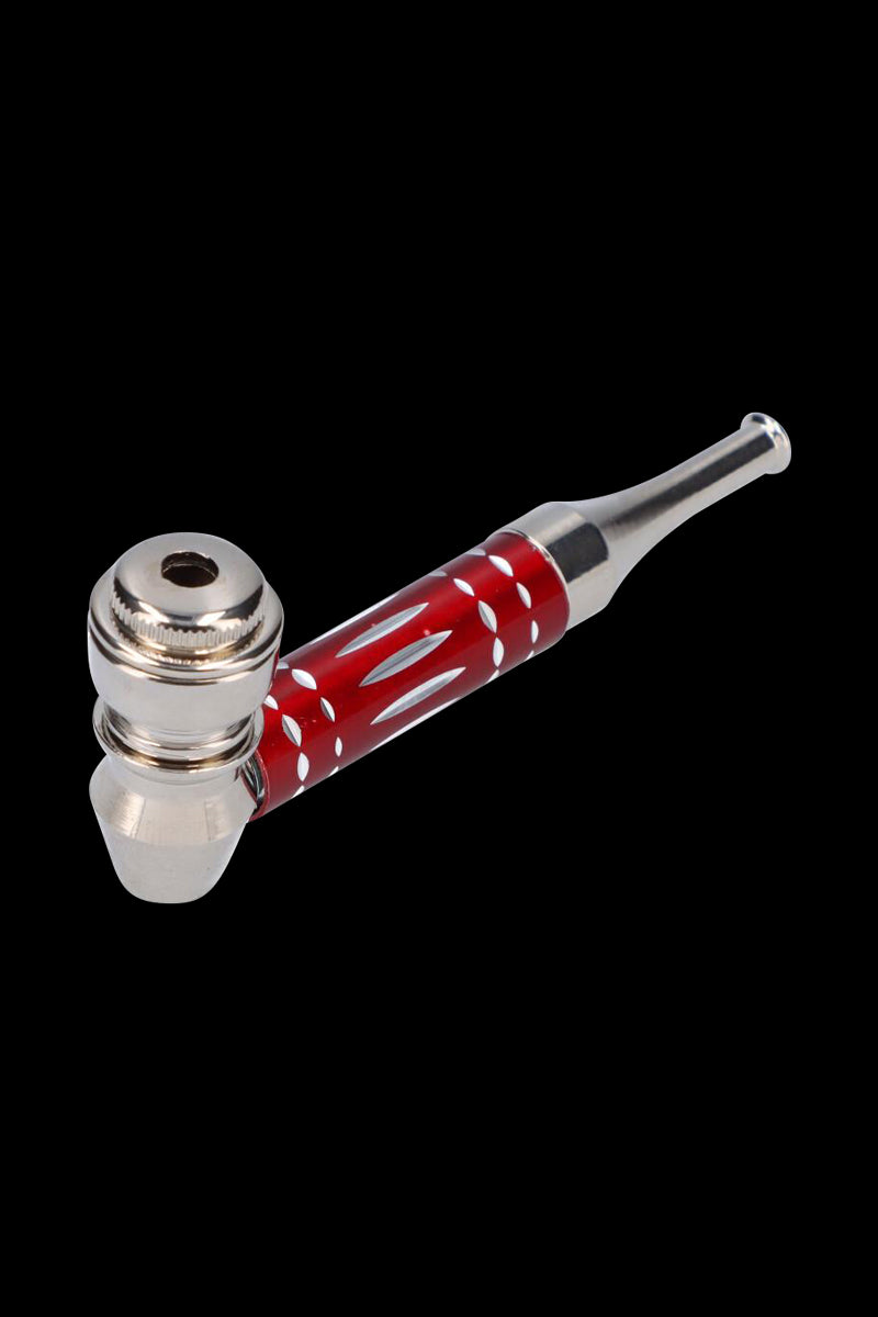Gorgeous Colored Stem Metal Hand Pipe