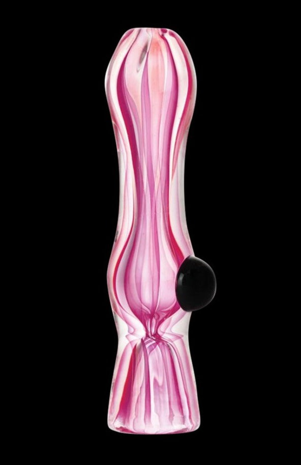 Stunning Fumed Glass Taster Bat with Decorative Marble