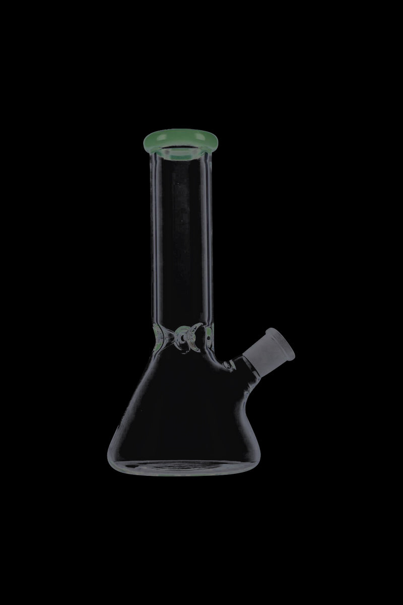 Exquisite Glass Beaker Base Ice Bong with Vibrant Colored Mouthpiece
