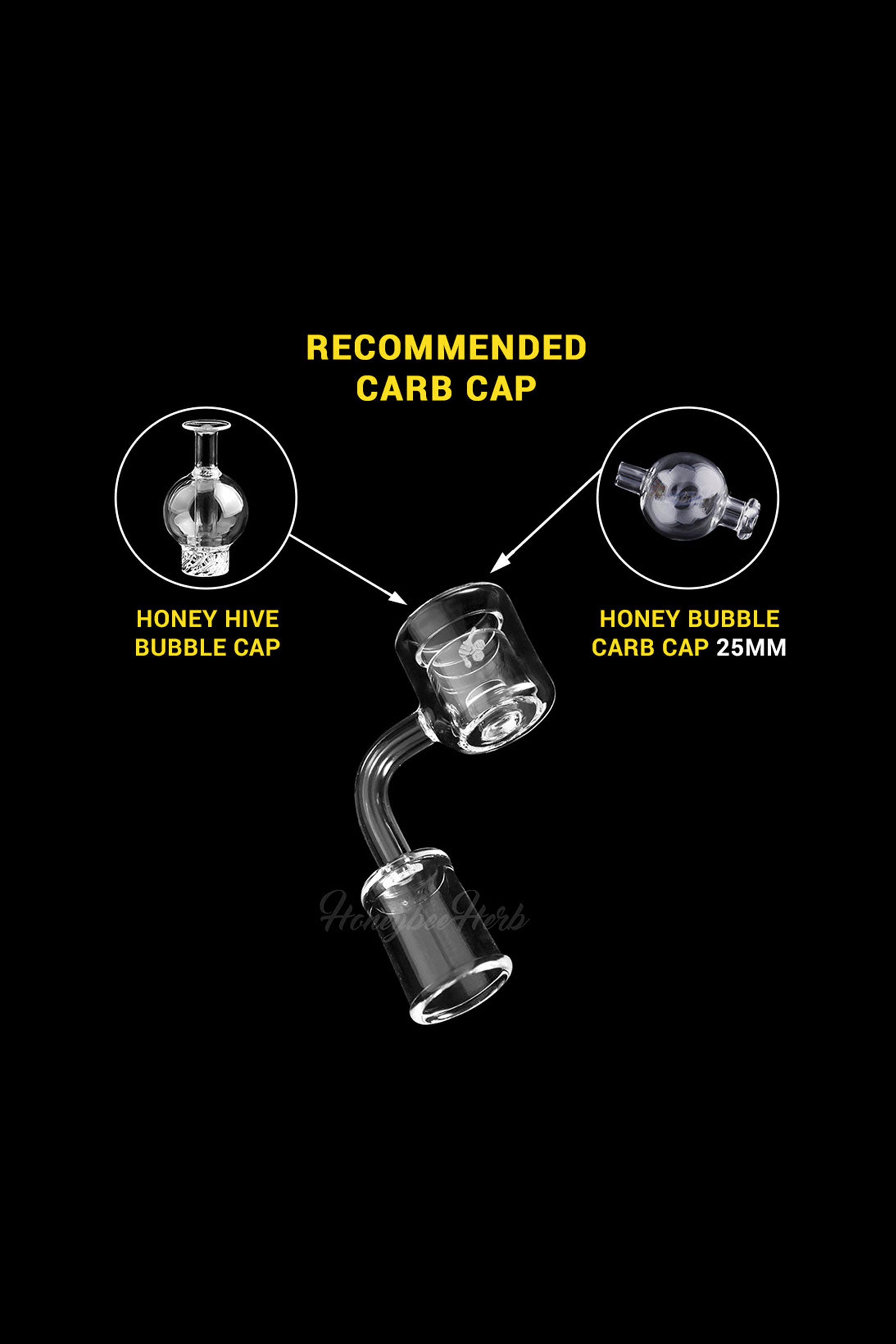 Honeybee Herb Yellow Line Thermal Core Reactor Quartz Banger - The Ultimate Dabbing Essential