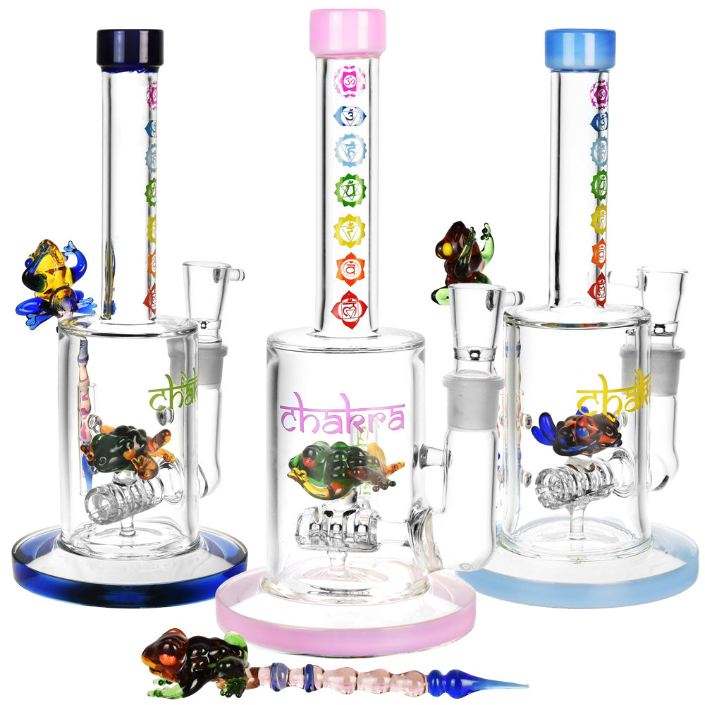 Chakra Frog Water Pipe with Stir Tool - Awaken Your Senses!