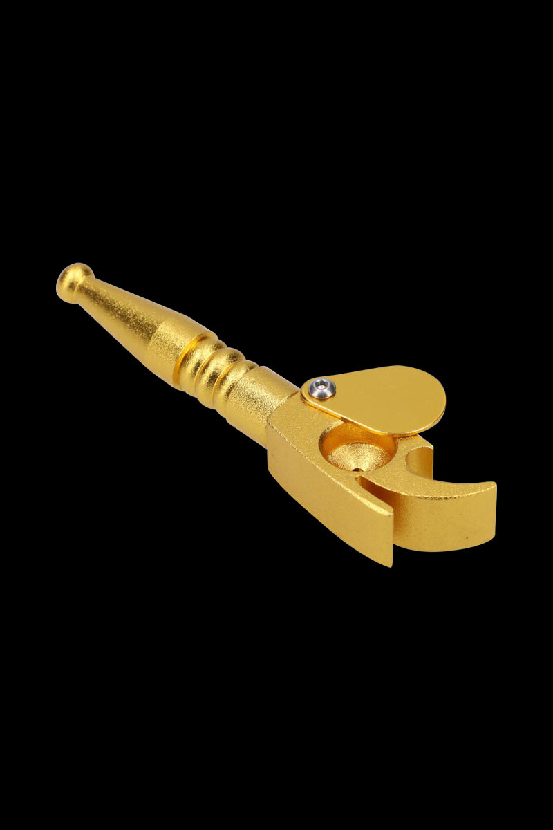 Incredible Metal Hand Pipe with Swivel Lid and Bottle Opener