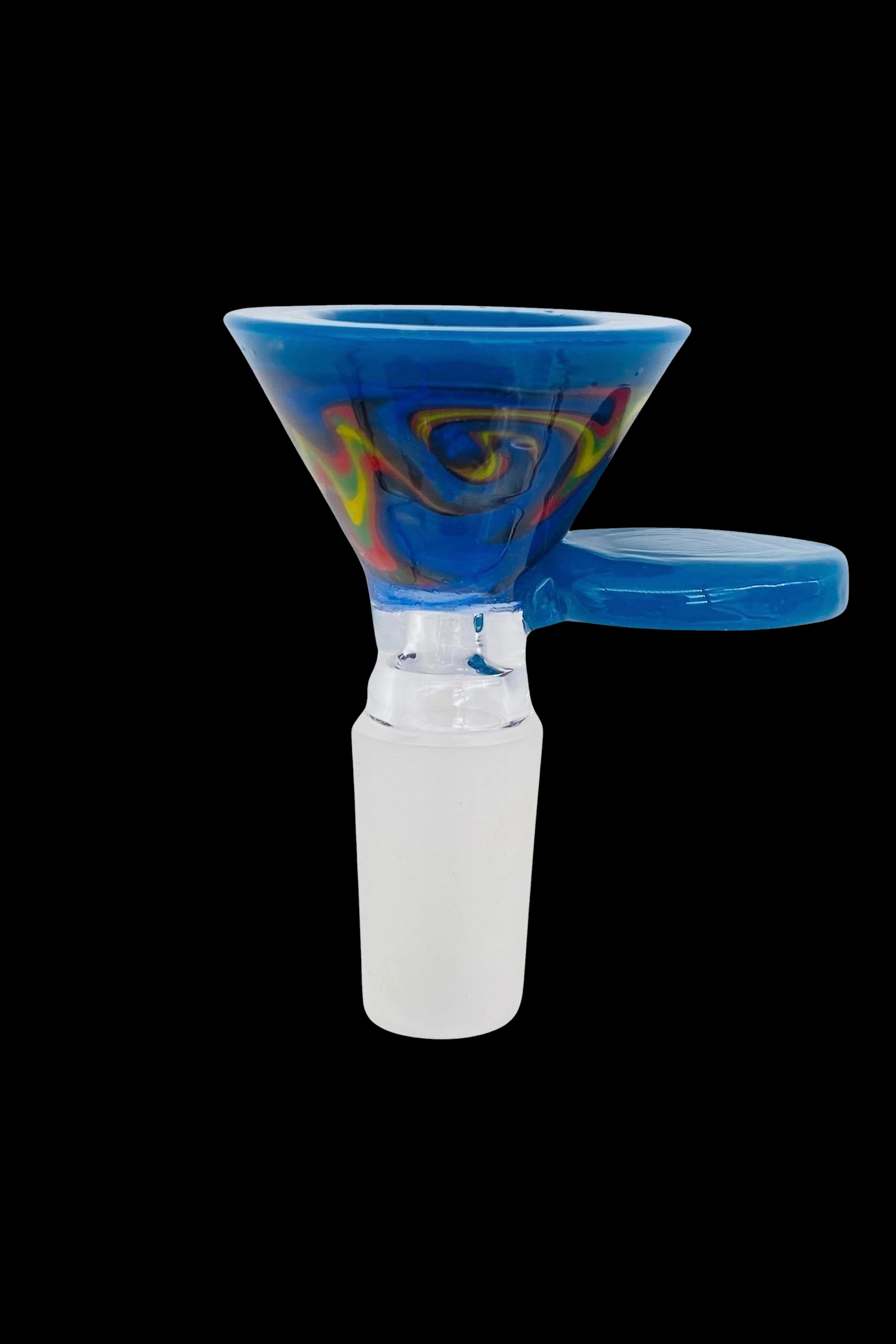 MAV Glass Flat Handle Wig Wag Cone Bong Bowl - A Stylish Smoking Essential