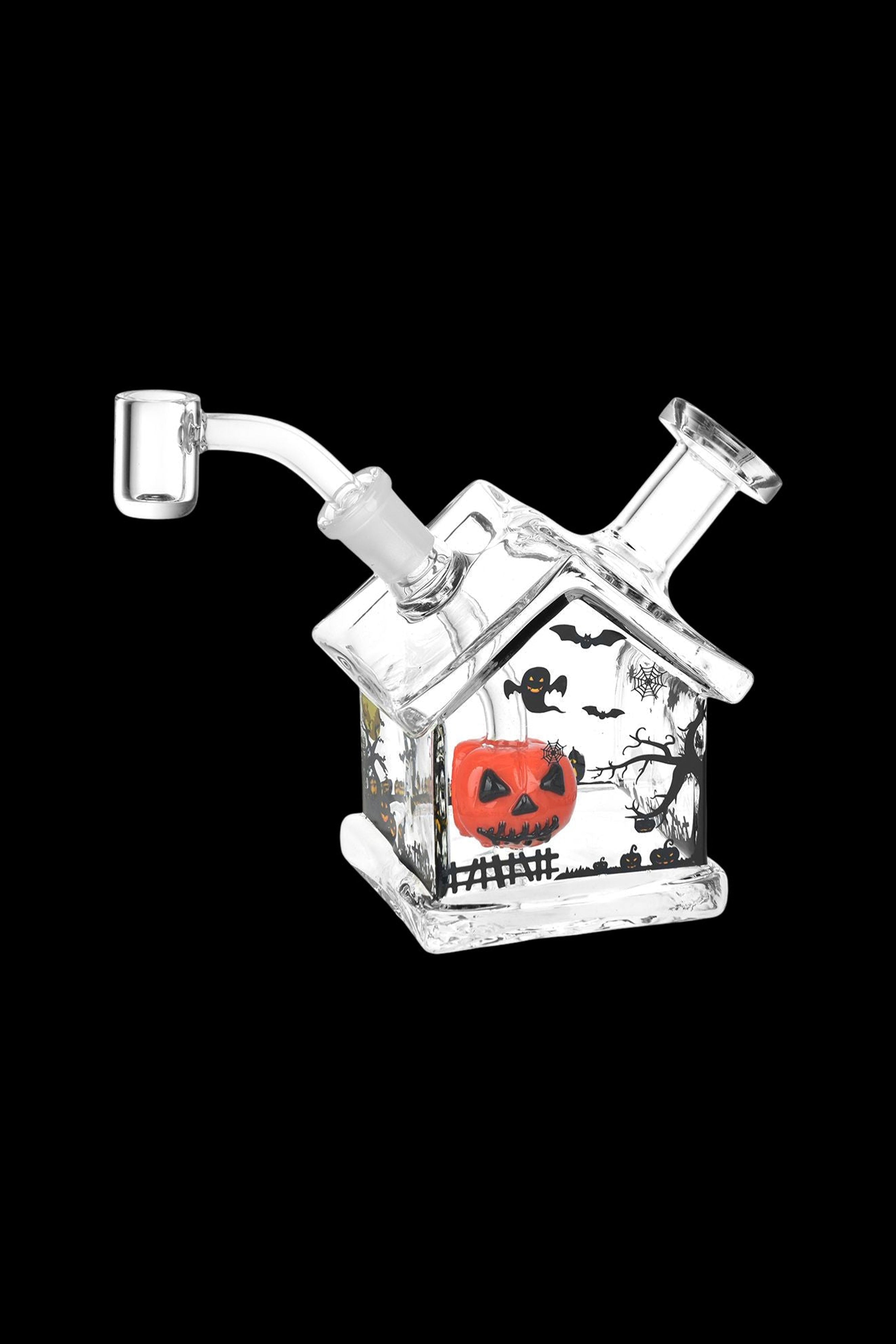 Enchanting Halloween Haunted House Glass Dab Rig