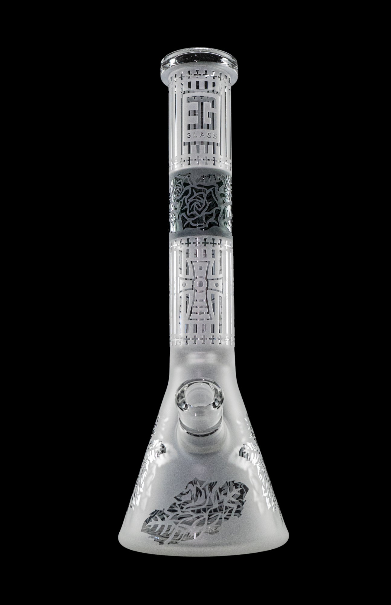 EG Glass Cross Water Pipe - Stylish and Durable Smoking Companion