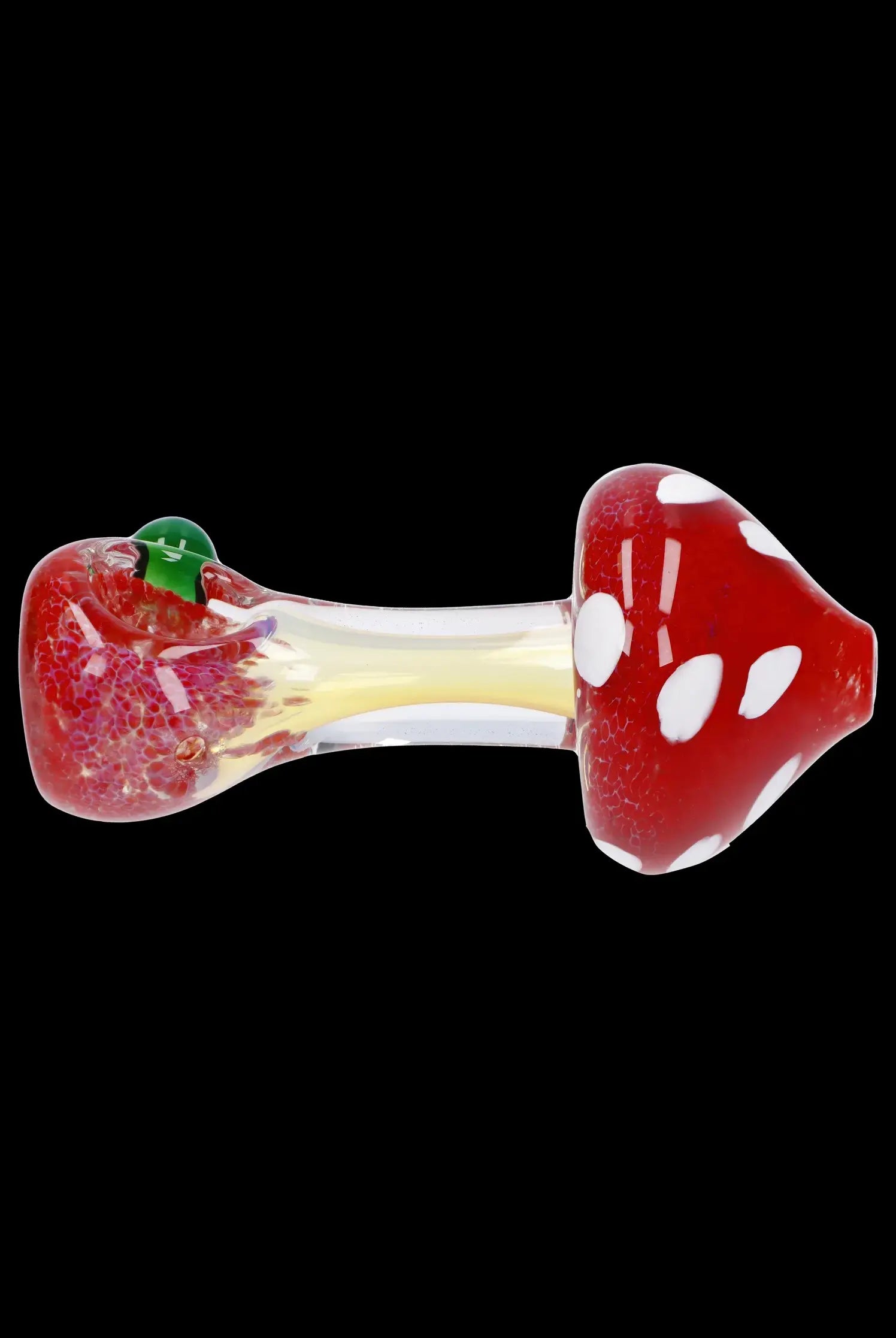 Exquisite Mushroom Frit Spoon Pipe - 4.5 inches