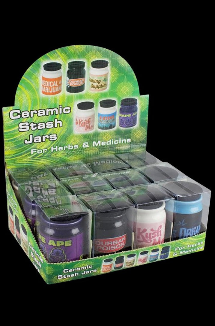 Must-Have Ceramic Stash Jars - 12-Pack Bundle