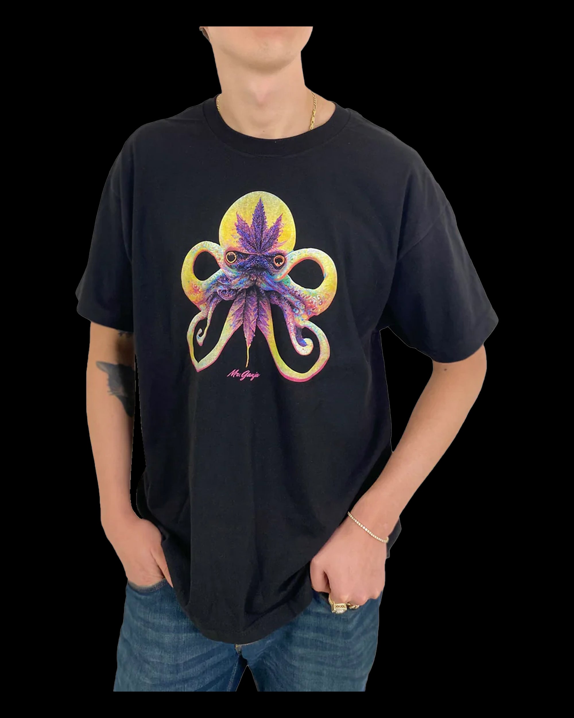Mr Ganja's Epic Octopot Cotton T-Shirt