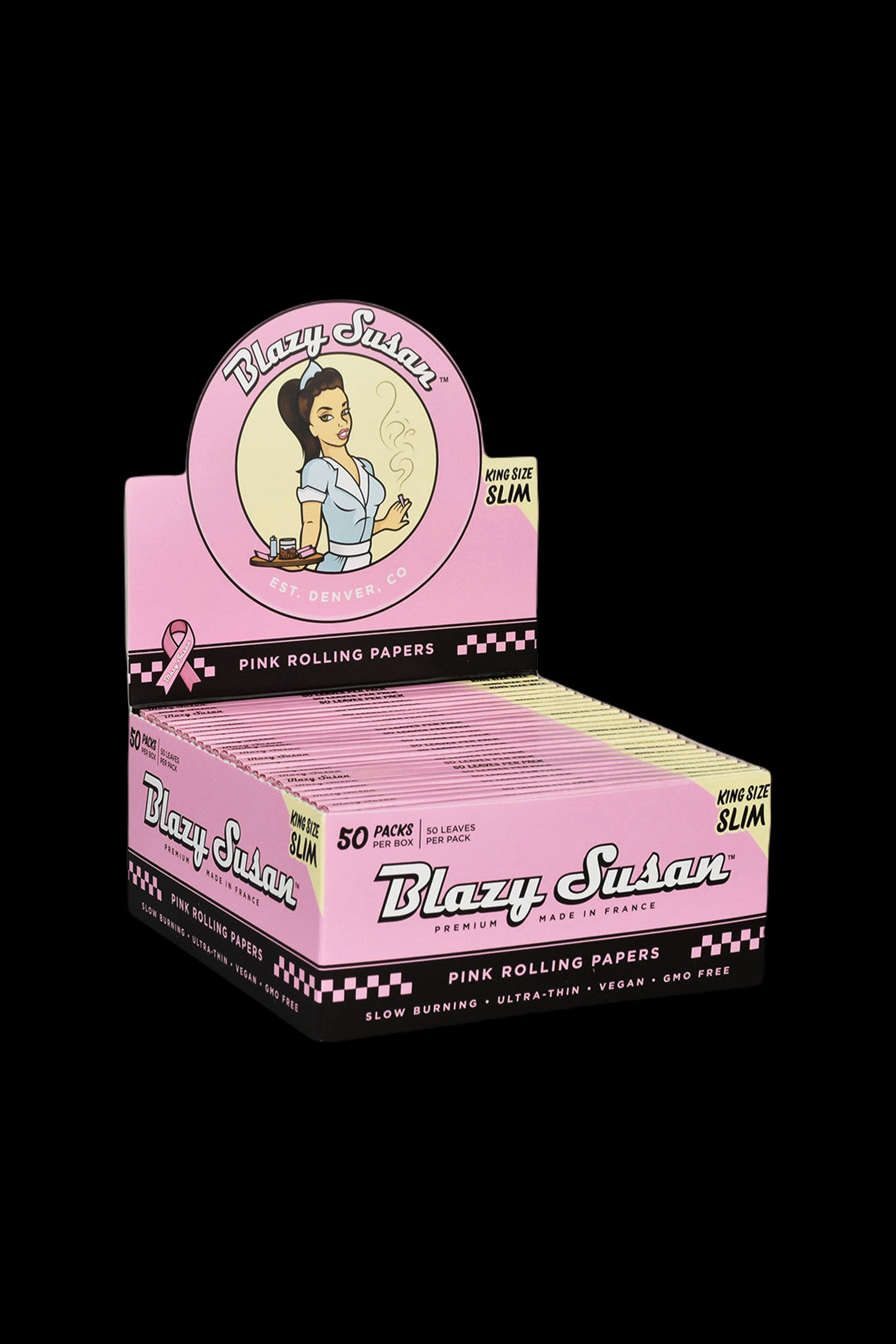 Blazy Susan Pink Rolling Papers - 50-Pack Bundle