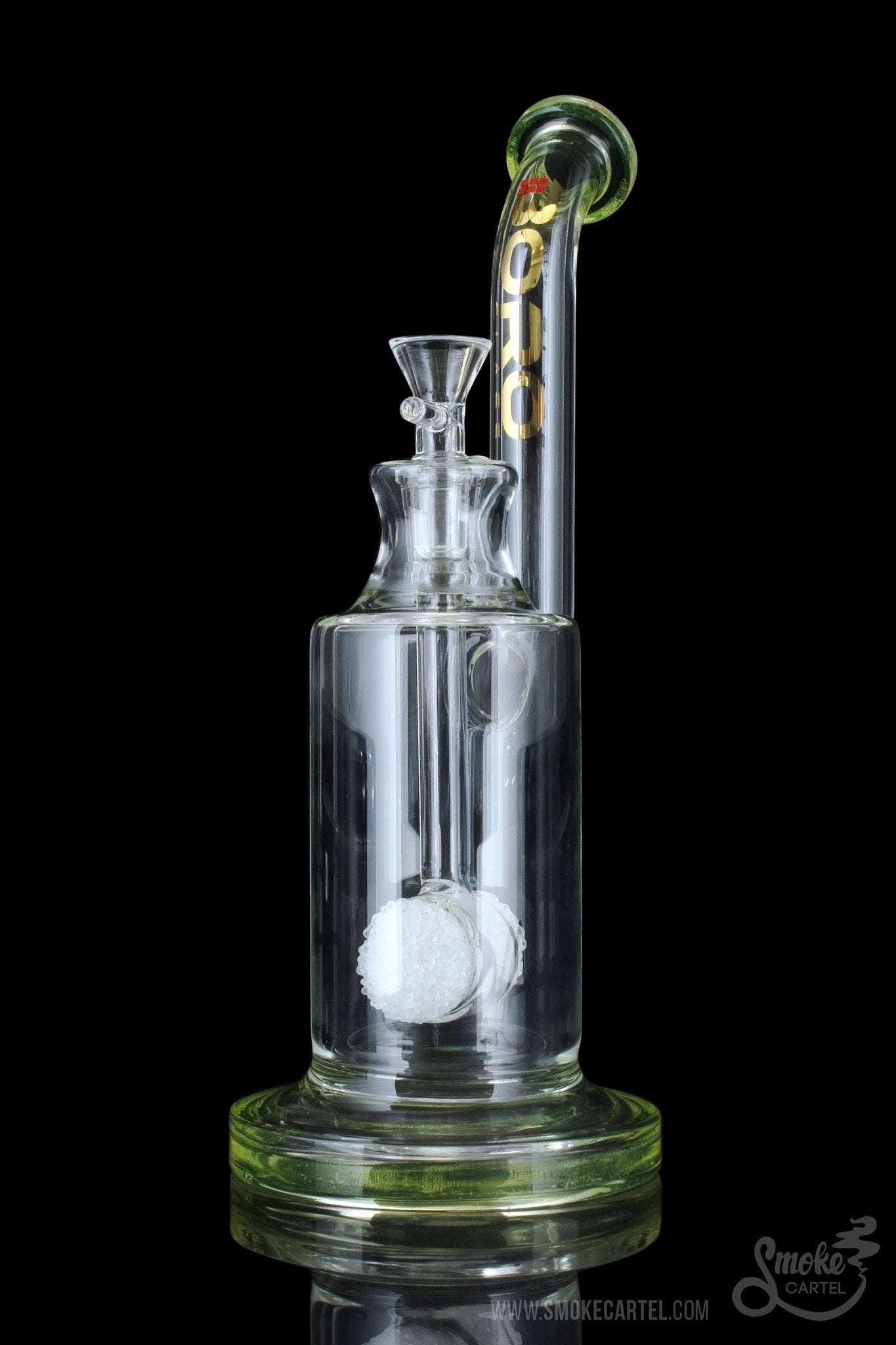 BoroTech Glass Rok Bubbler with Suspended Frit Drum Perc