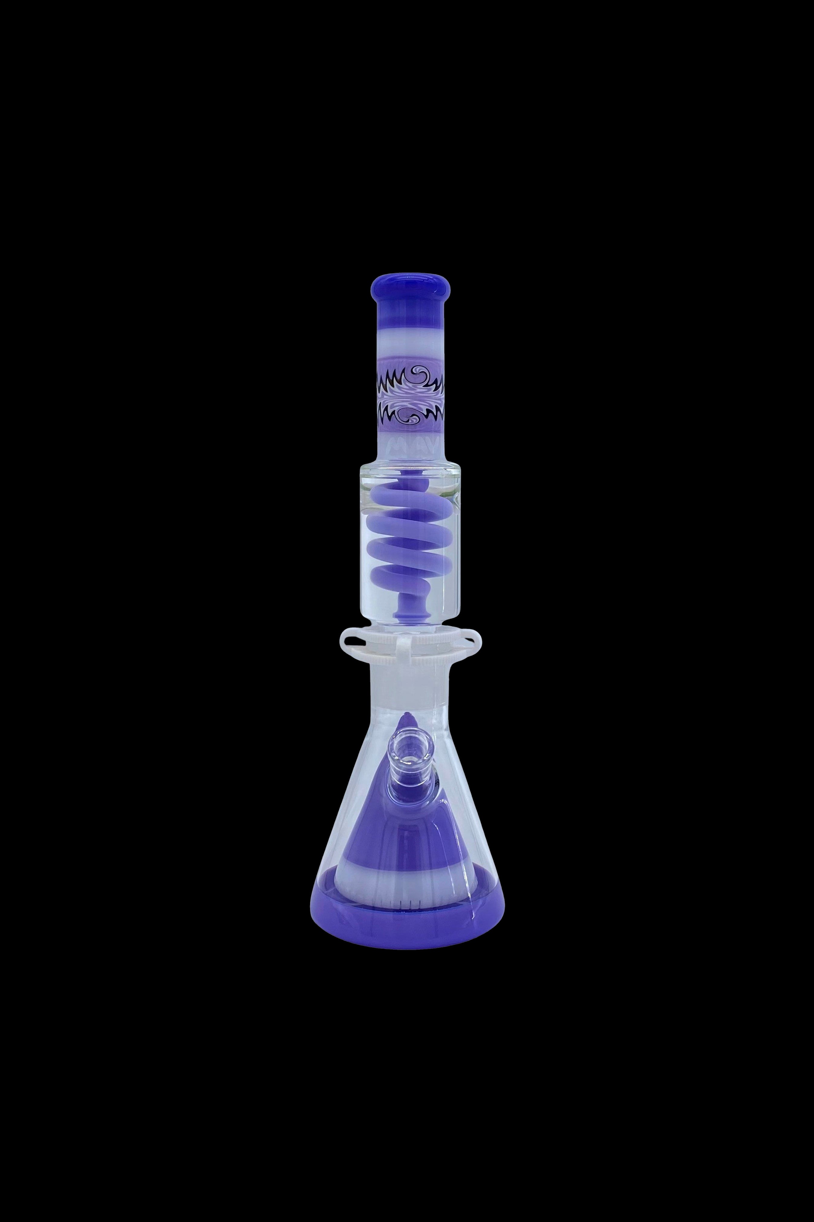 MAV Glass Reversal Wig Wag Slitted Pyramid Beaker: Freezable Coil Smoking System