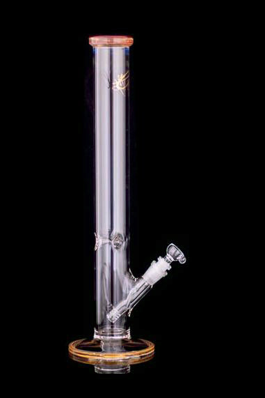 Envy Glass Stunning Straight Tube Bong with Vibrant Colored Accents